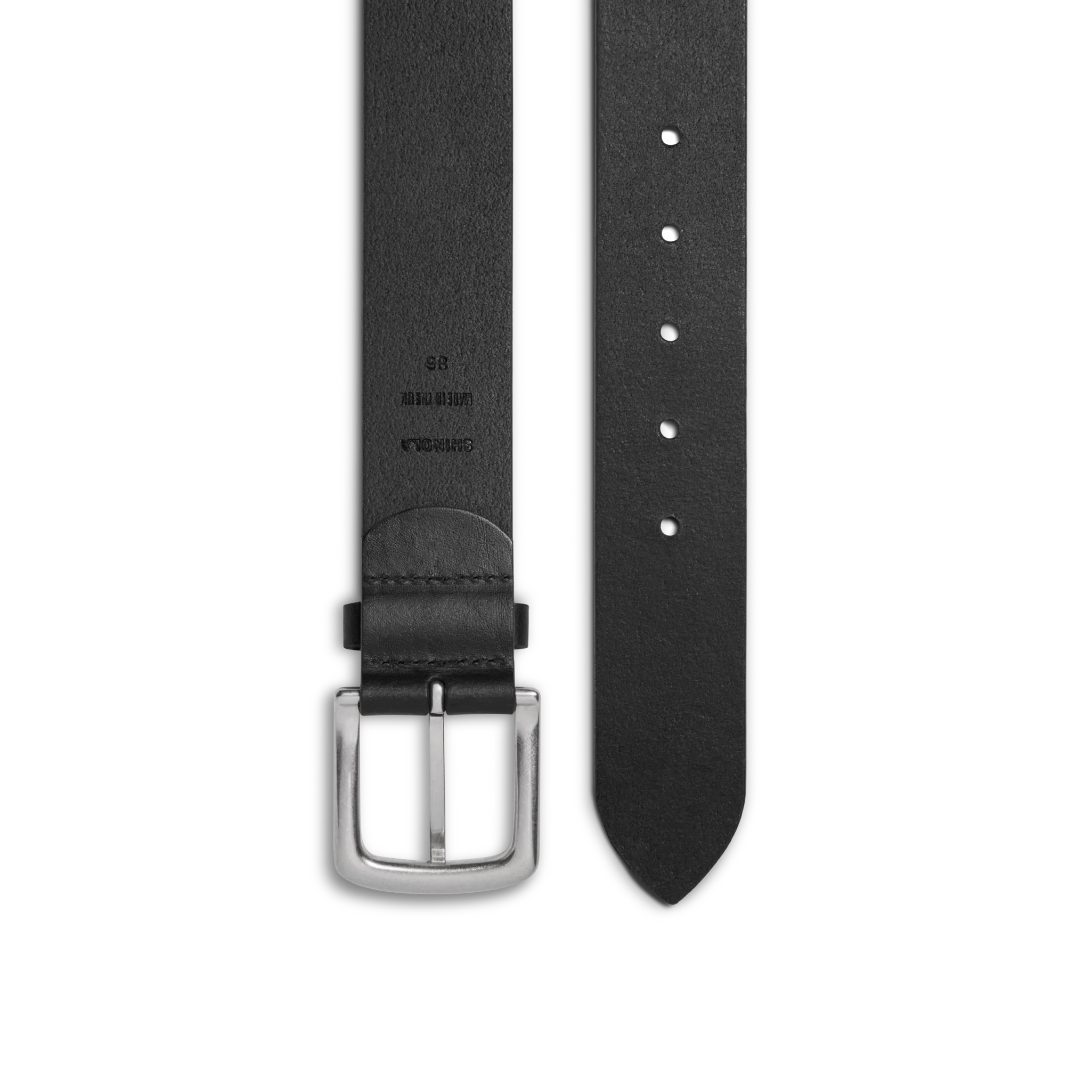 1 1/2" Essential Belt Natural Leather - Black - Image 3