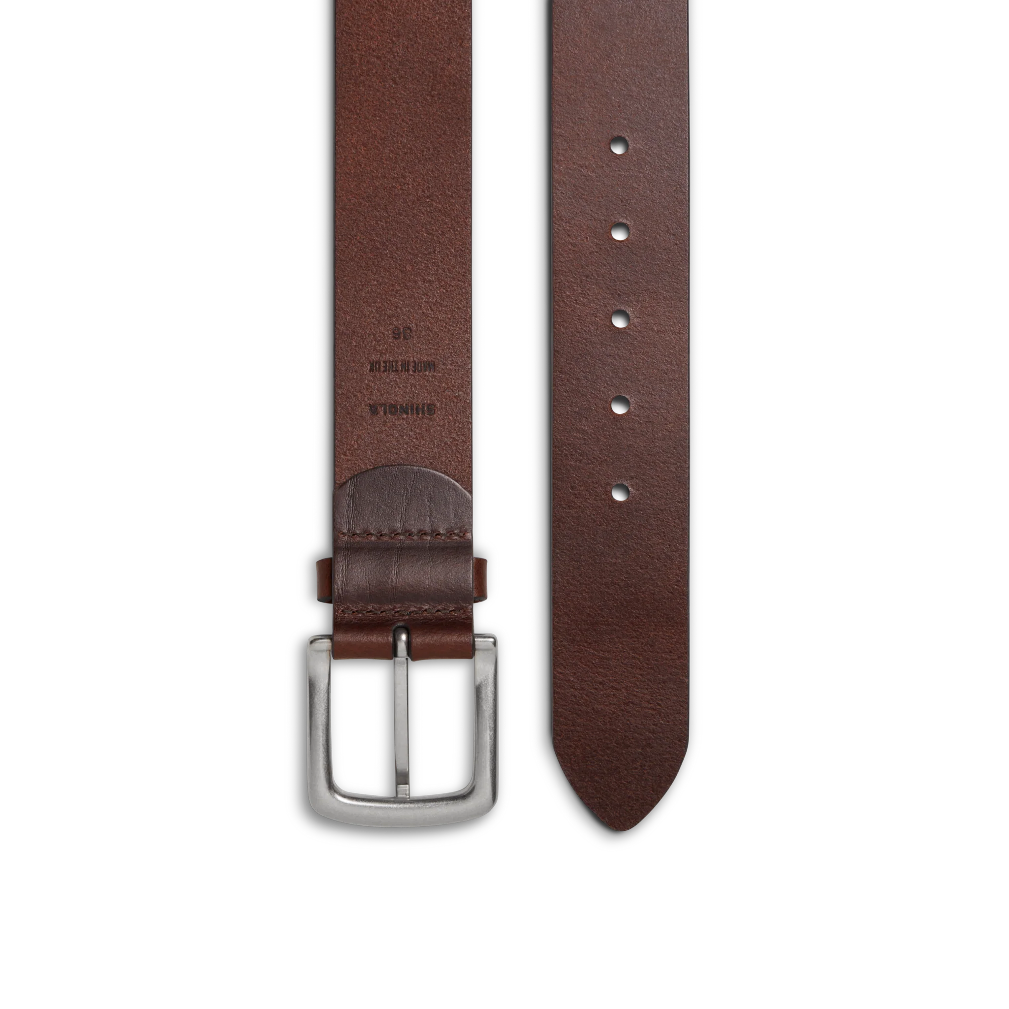 1 1/2" Essential Belt Natural Leather - Dark Brown - Image 3