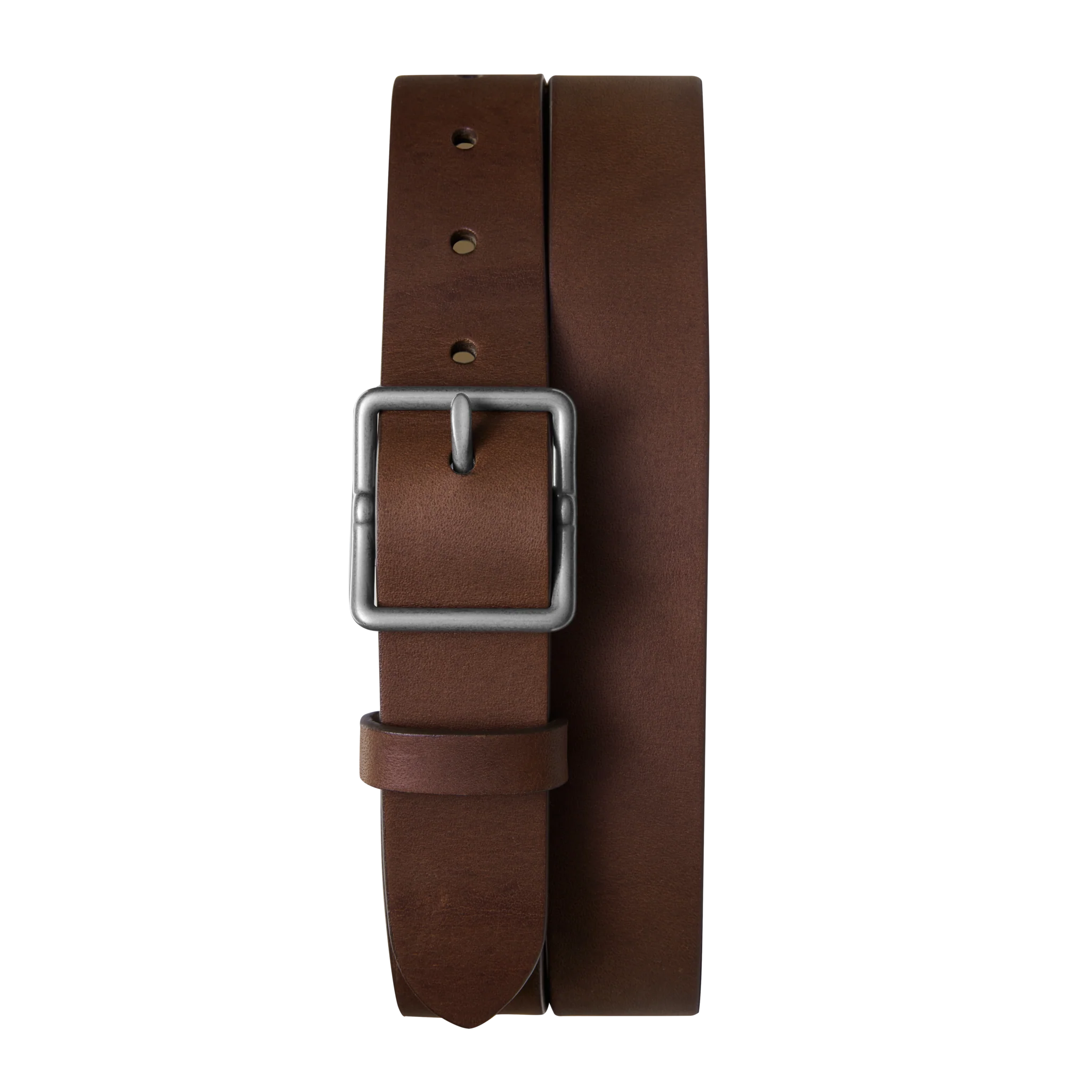 1 1/4" Center Bar Buckle Belt - Medium Brown - Image 2