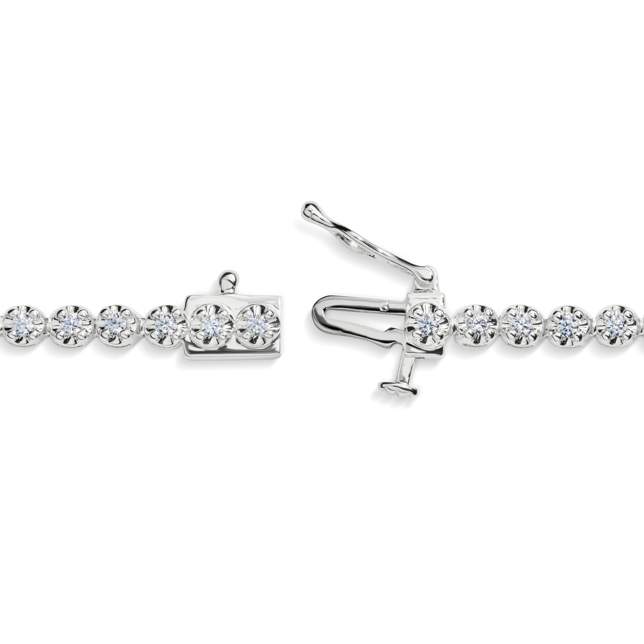 1 Carat 7" Diamond Tennis Bracelet - White Gold - Image 3