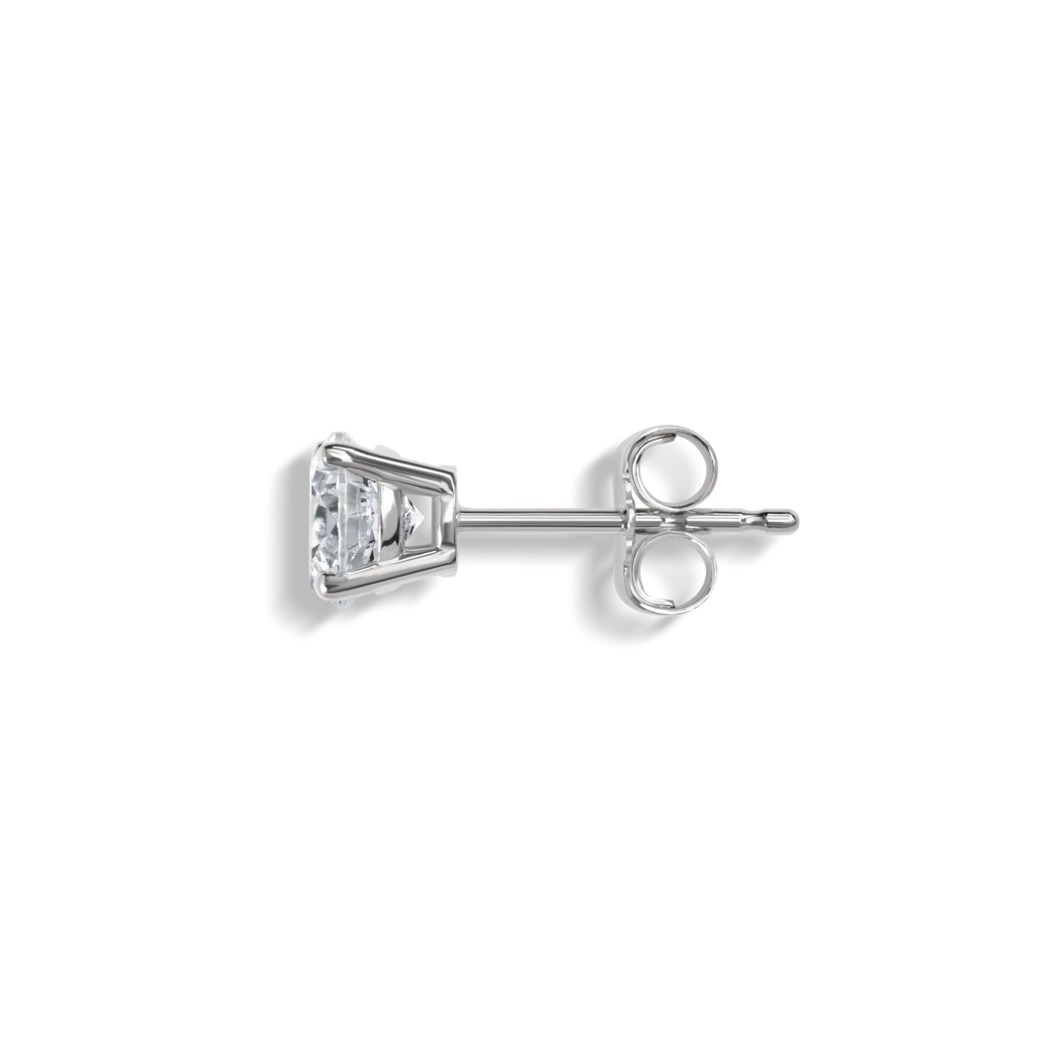 1 Carat Round Diamond Studs - White Gold - Image 3