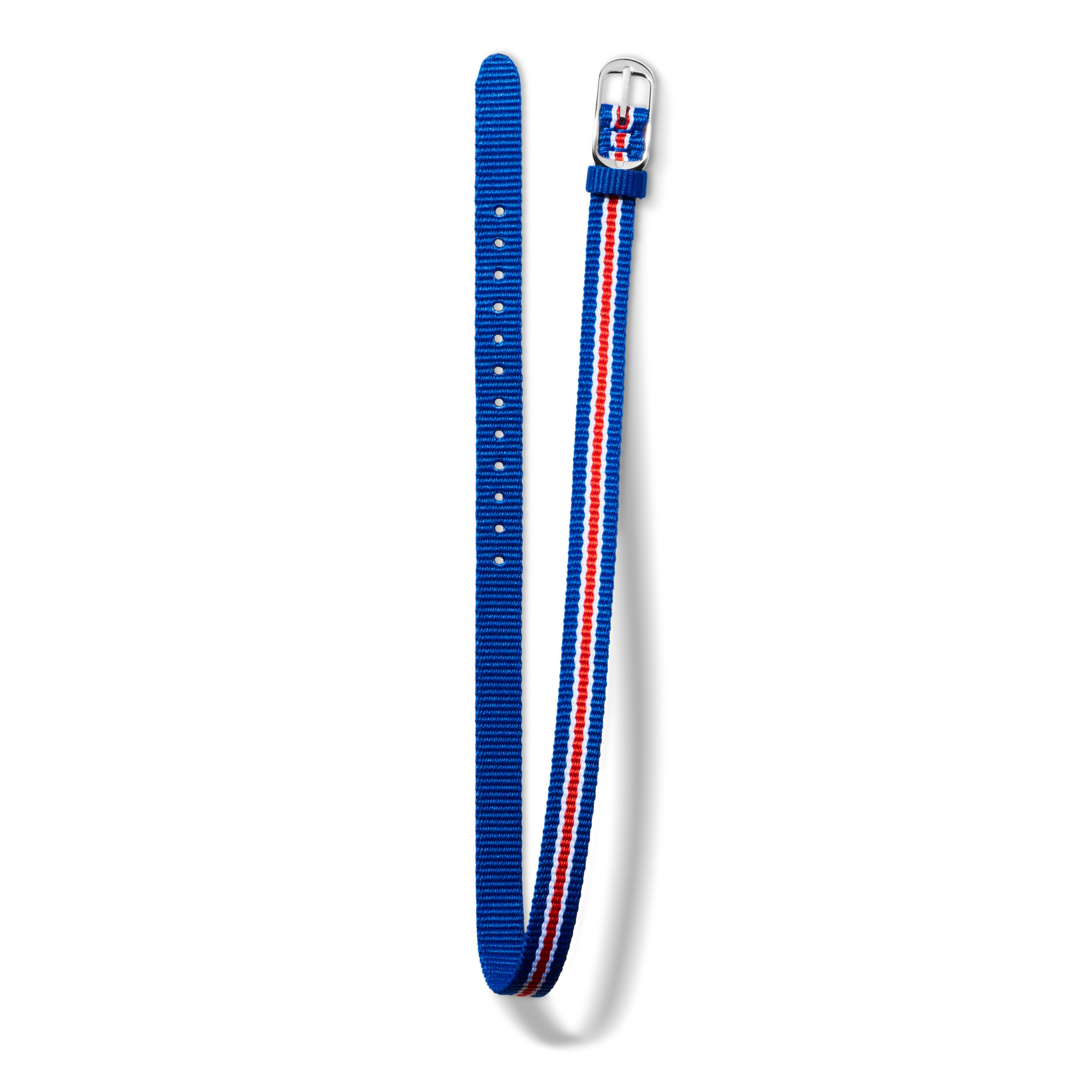 10mm Blue/White/Red Nylon Watch Strap - Blush / Coral / Bourbon - Image 3