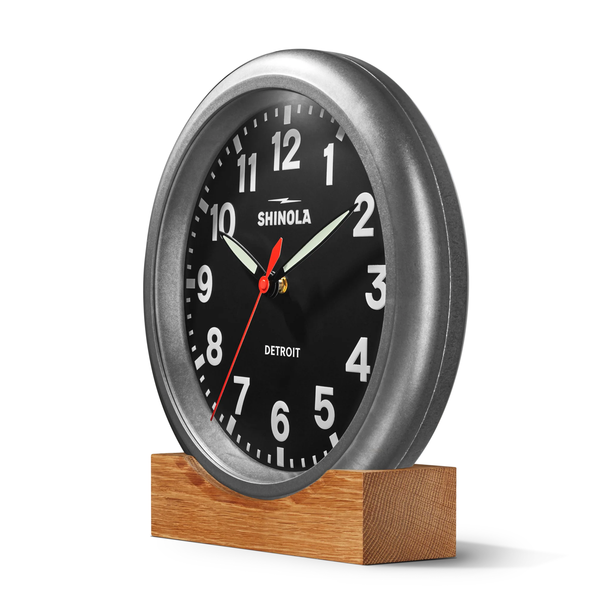 14" Runwell Clock - Tumbled Zinc/Black - Image 5