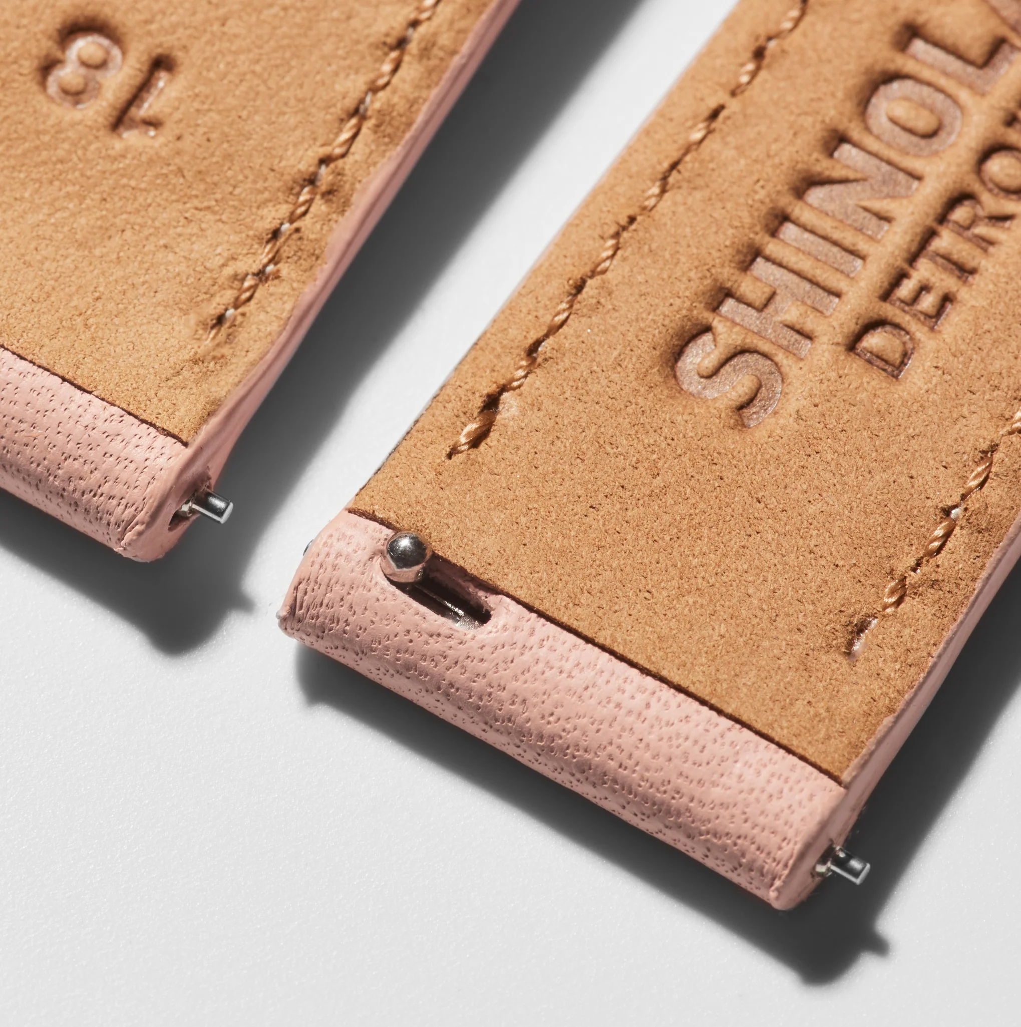 18mm Blush Leather Watch Strap - Blush - Image 3