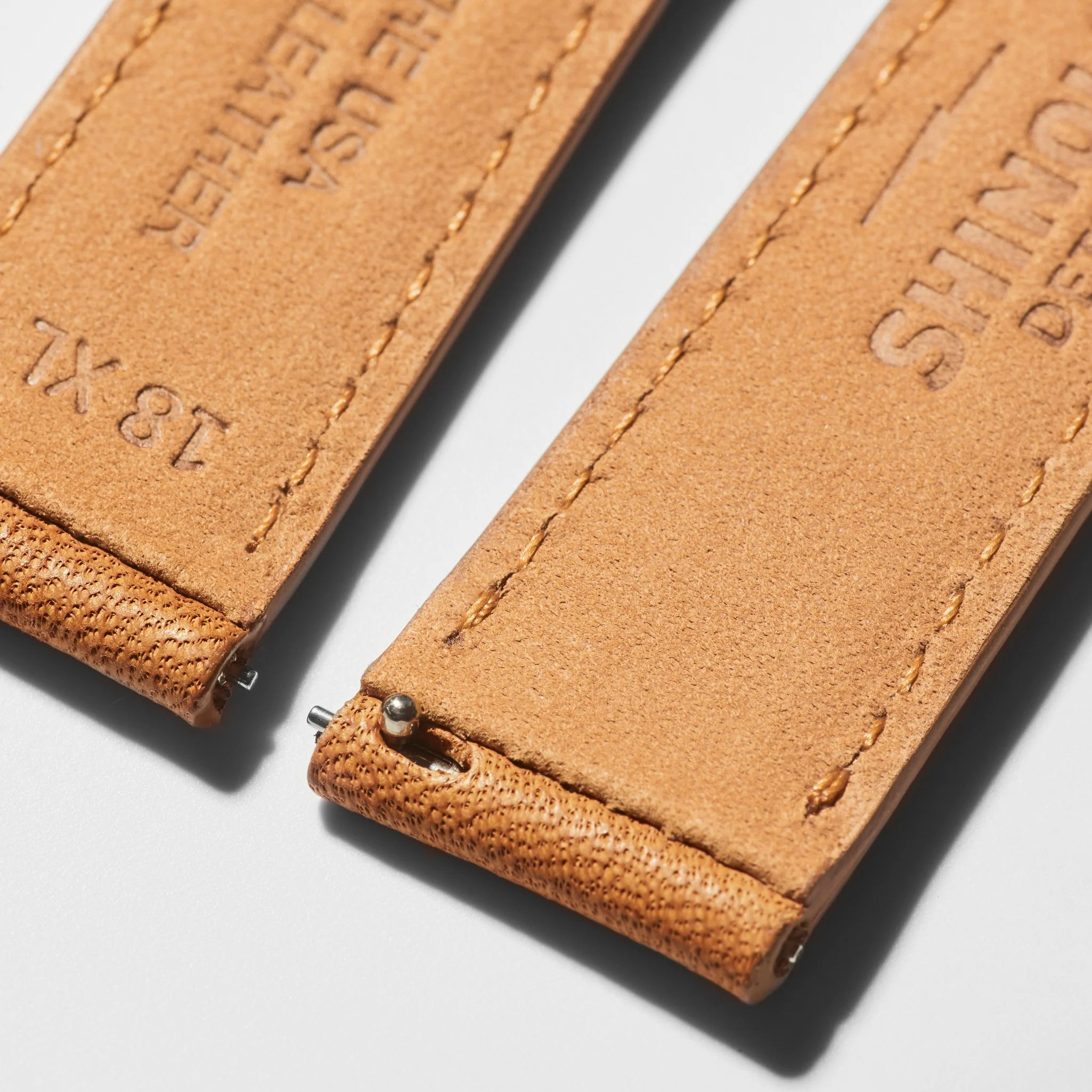 18mm Bourbon Leather Watch Strap - Extra Long - Bourbon - Image 3