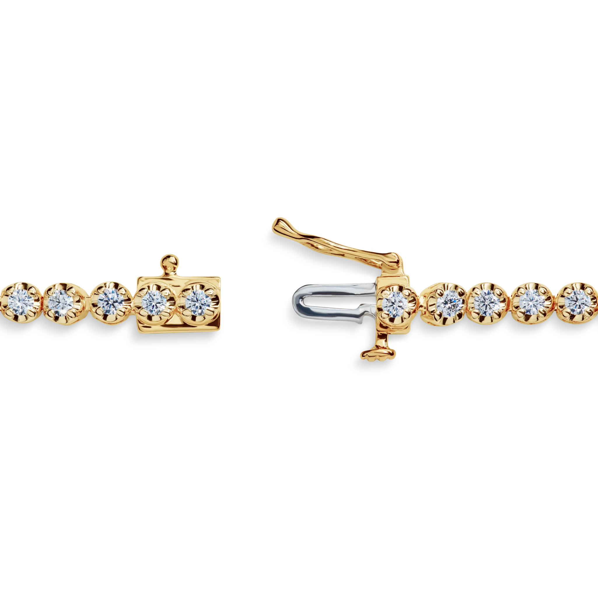 2 Carat 7" Diamond Tennis Bracelet - Yellow Gold - Image 4