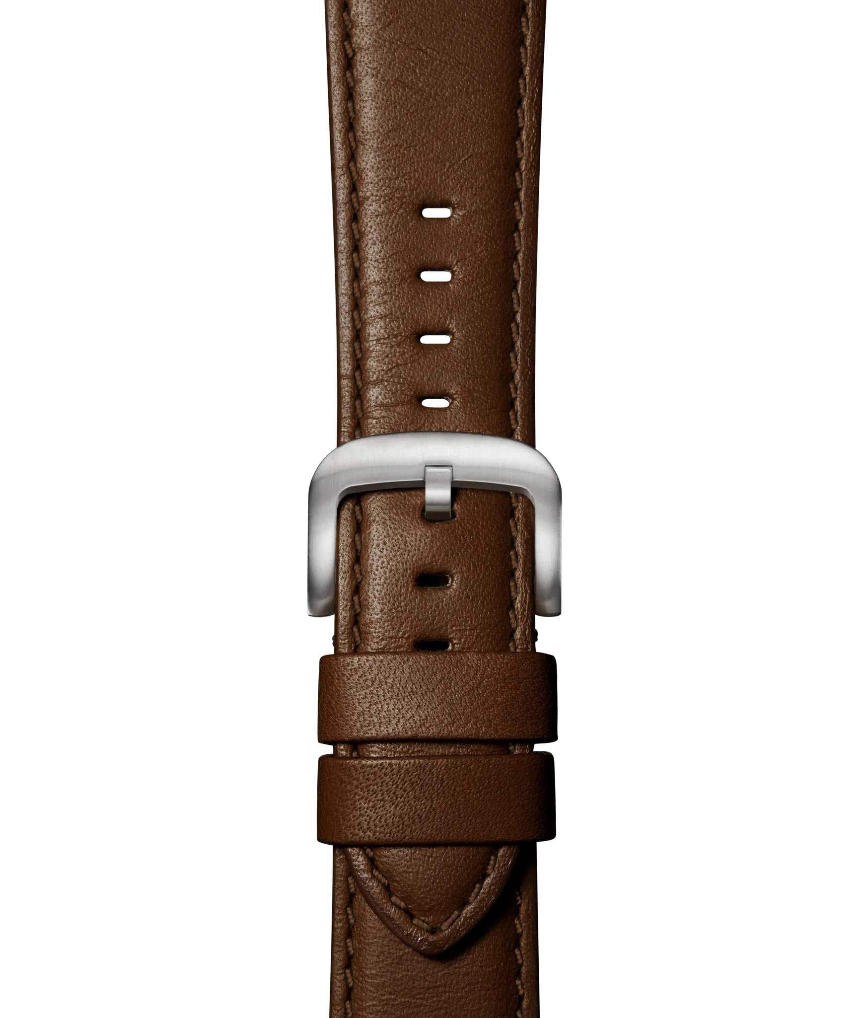 20mm Black Leather Apple Watch Strap - Black - Image 4