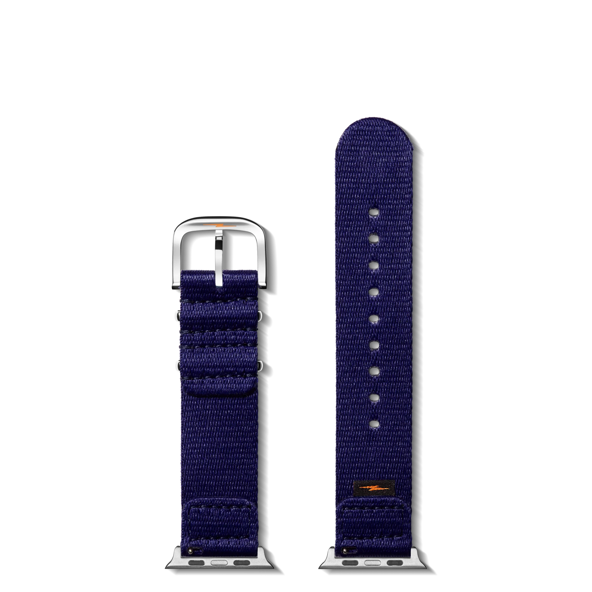 20mm Dark Navy Split Nylon Apple Watch Strap - Dark Navy - Image 2