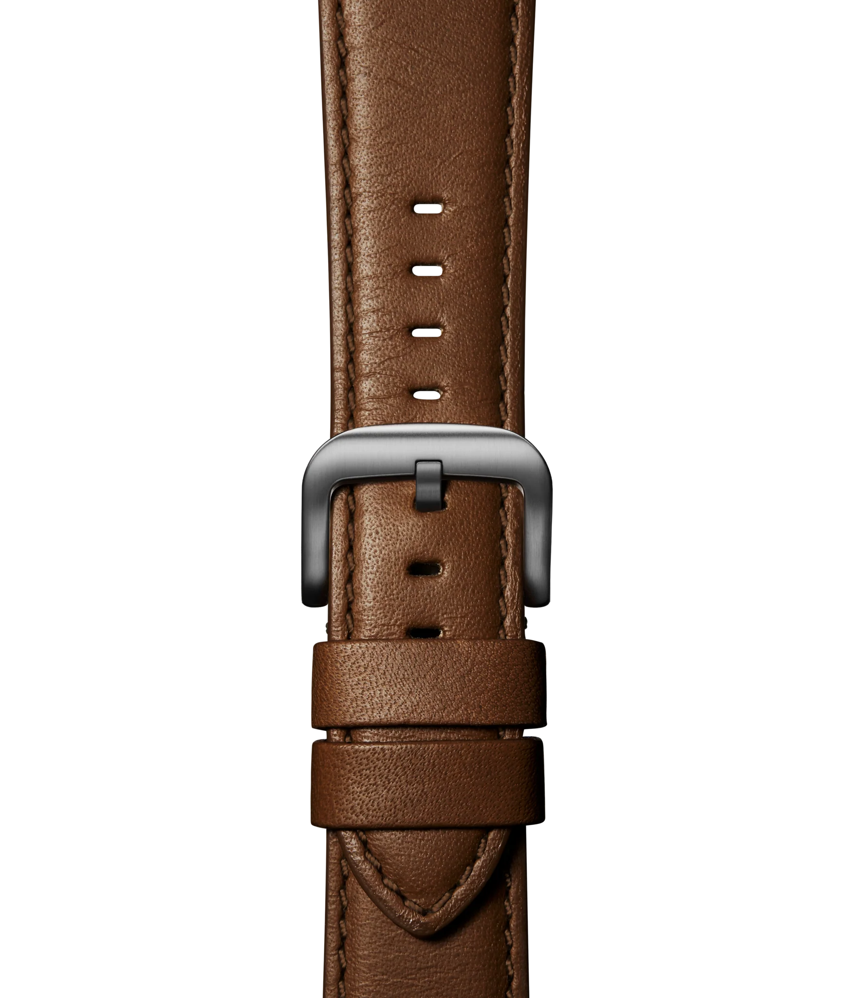 20mm Dark Nut Brown Leather Apple Watch Strap - Dark Nut Brown