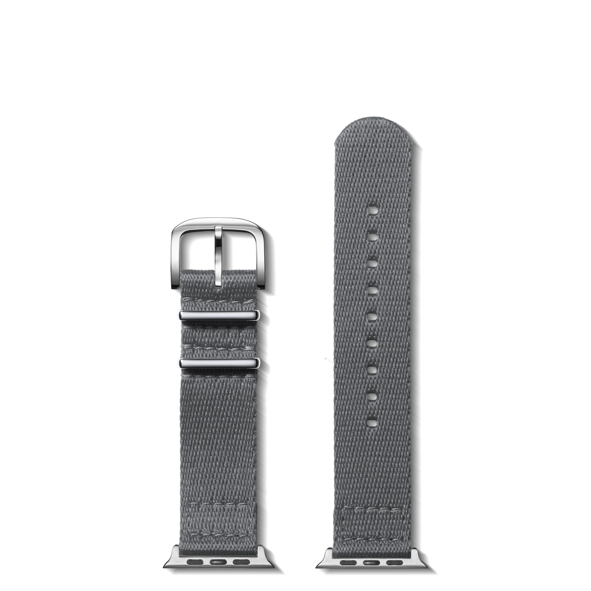 20mm Gray Split Nylon Apple Watch Strap - Gray