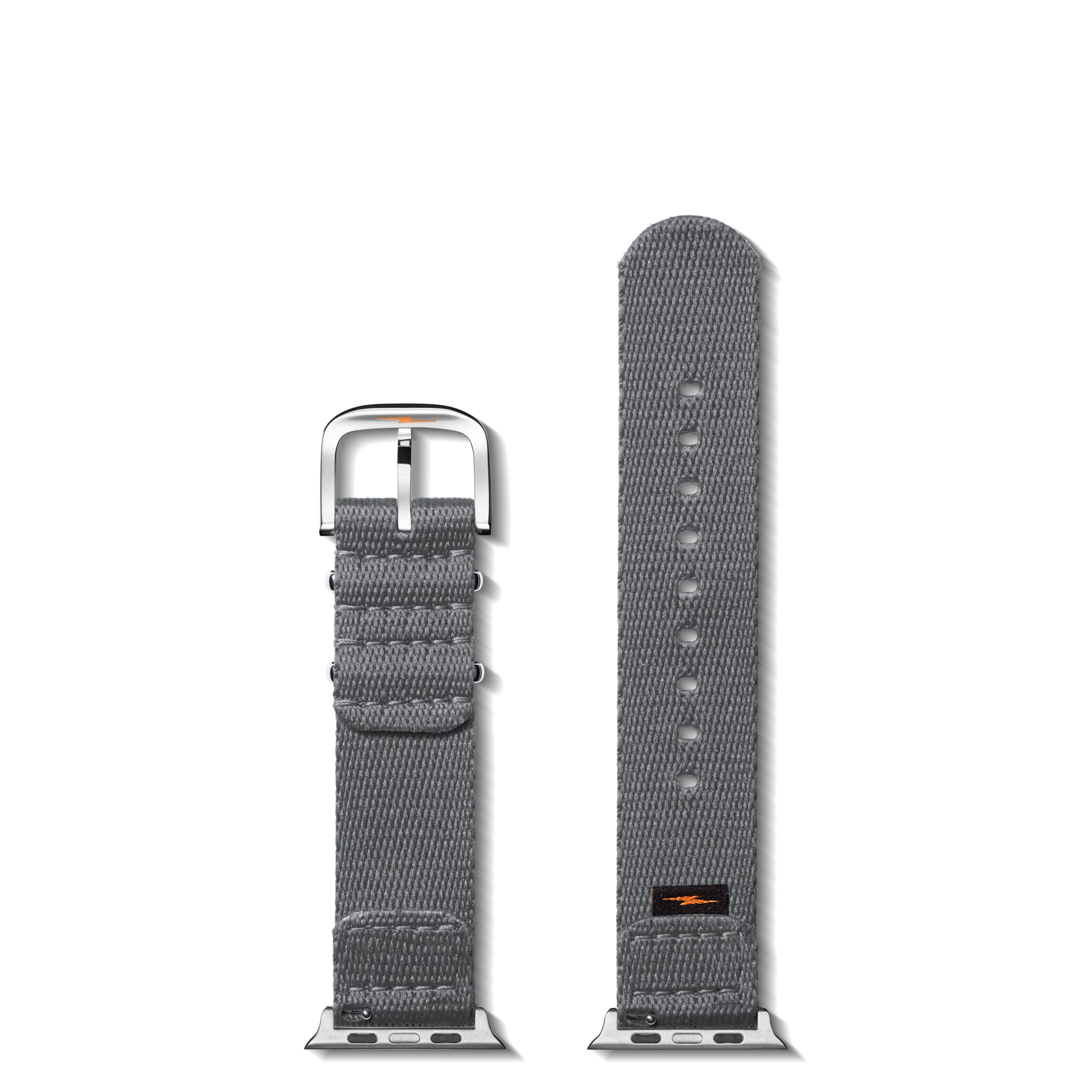 20mm Gray Split Nylon Apple Watch Strap - Gray - Image 2