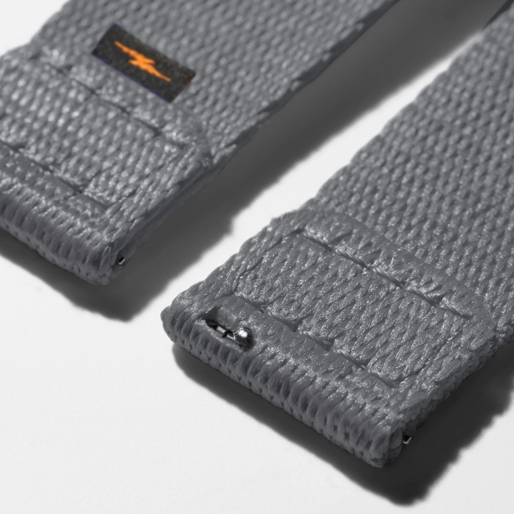20mm Gray Split Nylon Apple Watch Strap - Gray - Image 3
