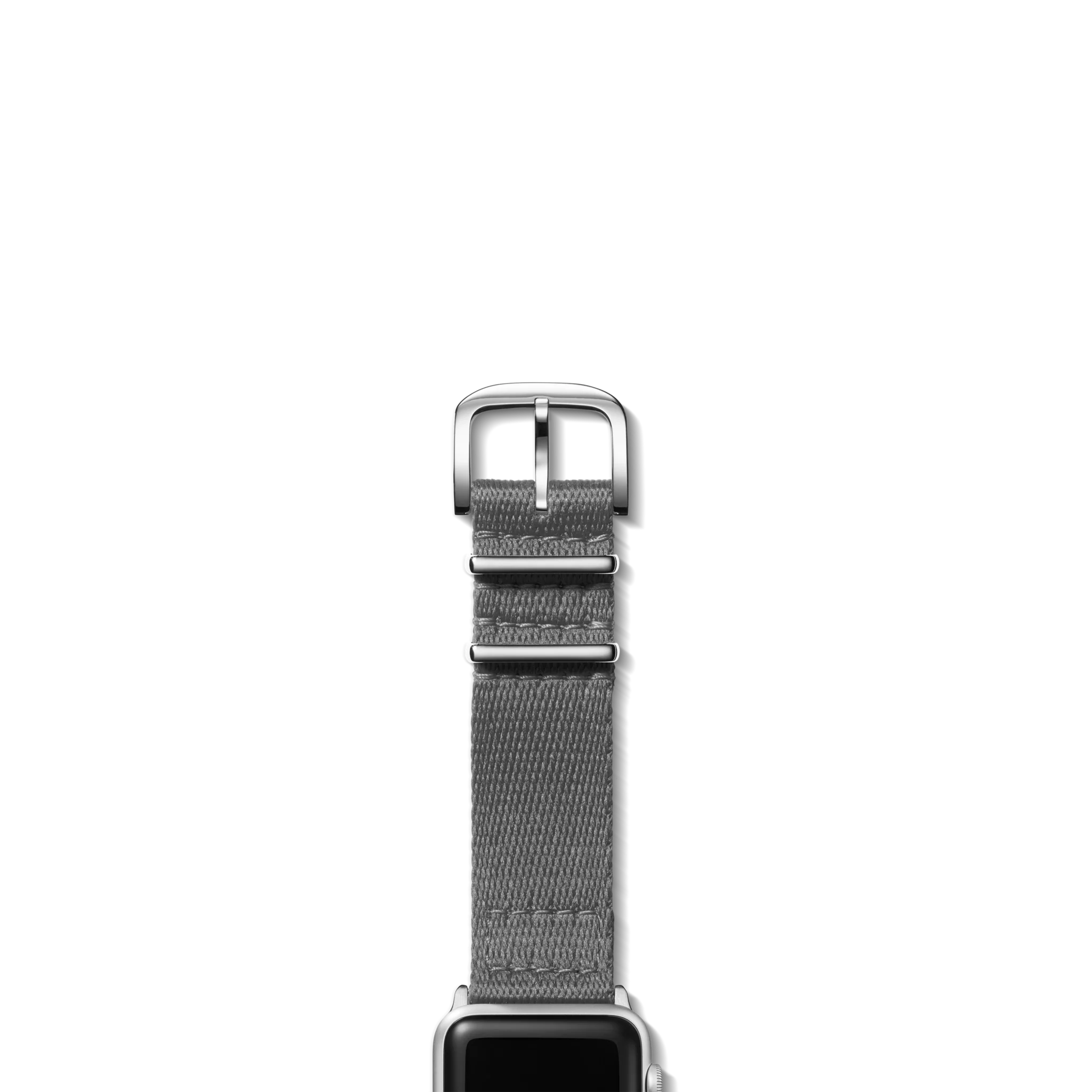 20mm Gray Split Nylon Apple Watch Strap - Gray - Image 4