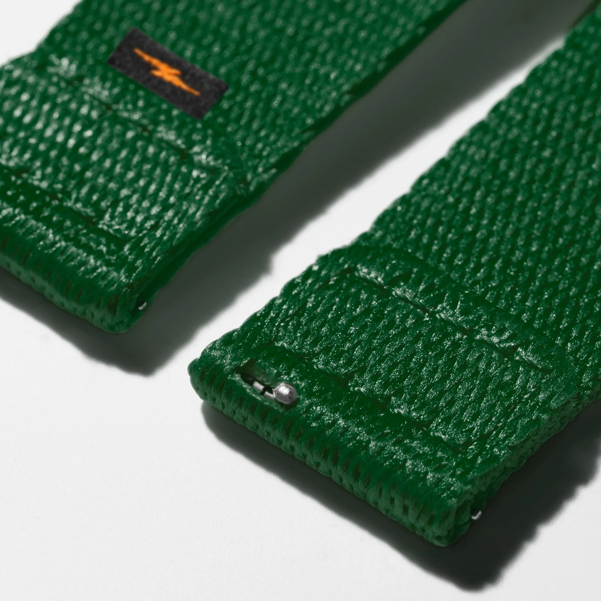 20mm Green Split Nylon Apple Watch Strap - Green - Image 2