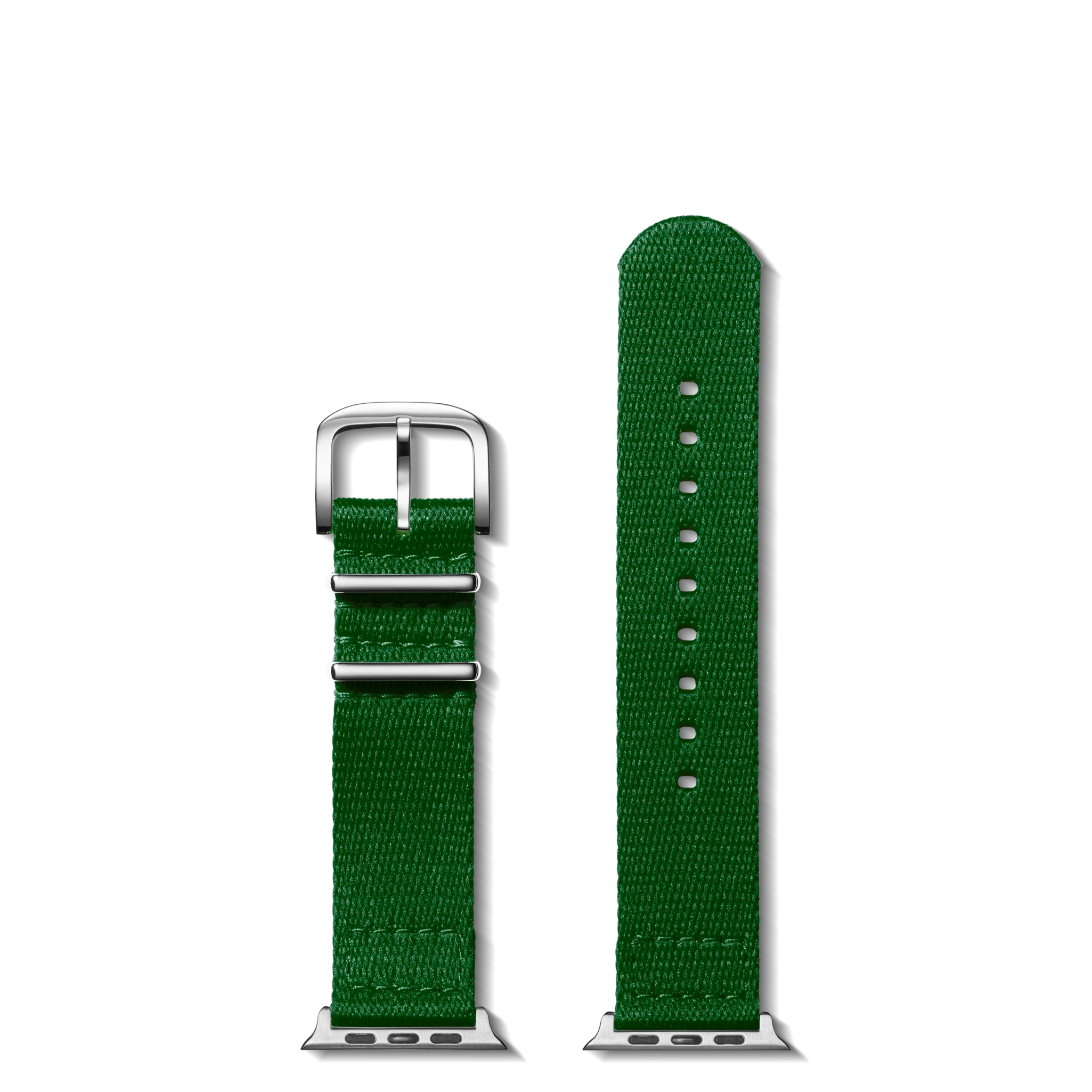 20mm Green Split Nylon Apple Watch Strap - Green - Image 4
