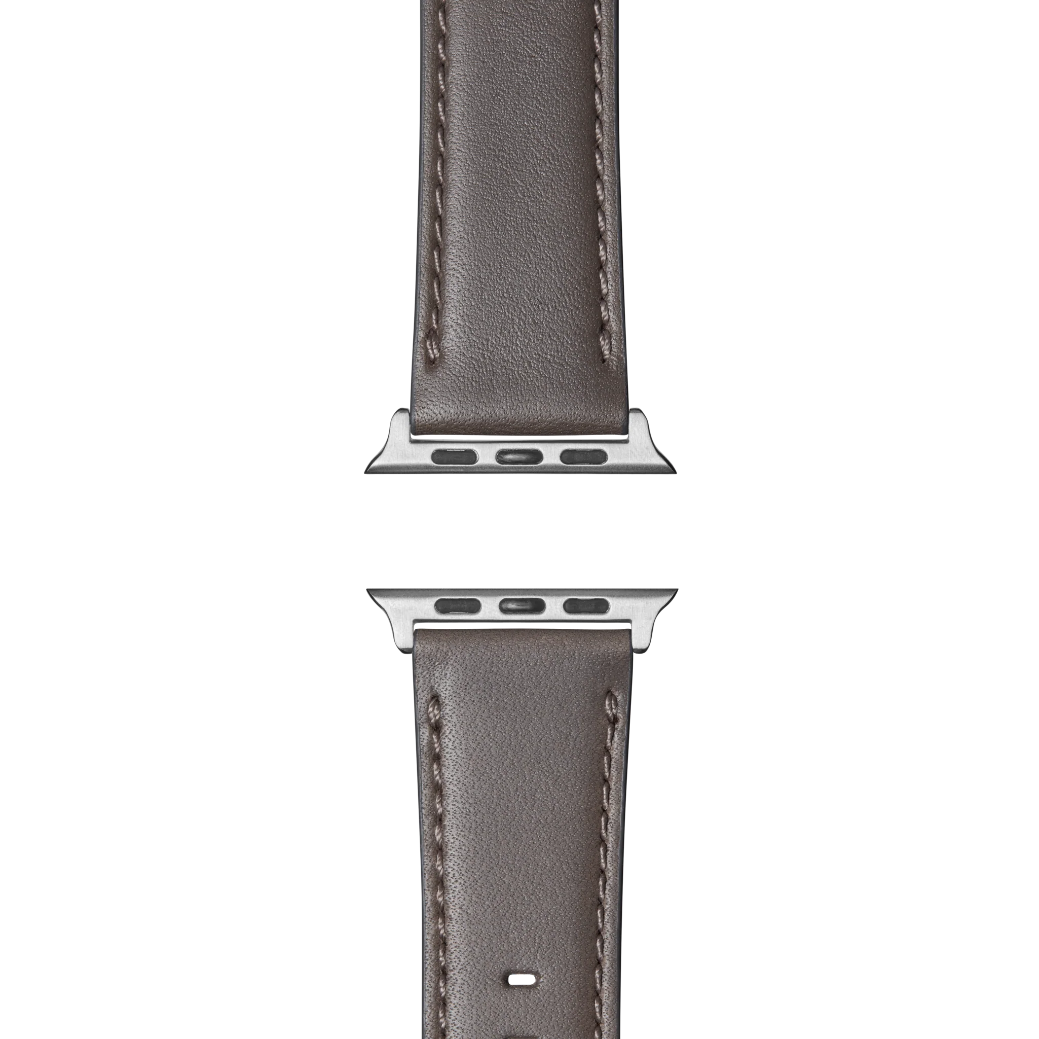 20mm Heather Gray Leather Apple Watch Strap - Heather Gray - Image 2