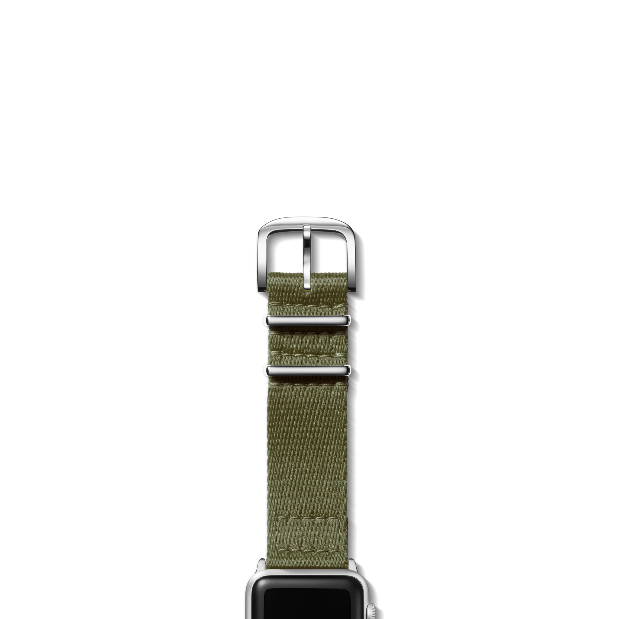 20mm Khaki Split Nylon Apple Watch Strap - Khaki - Image 4