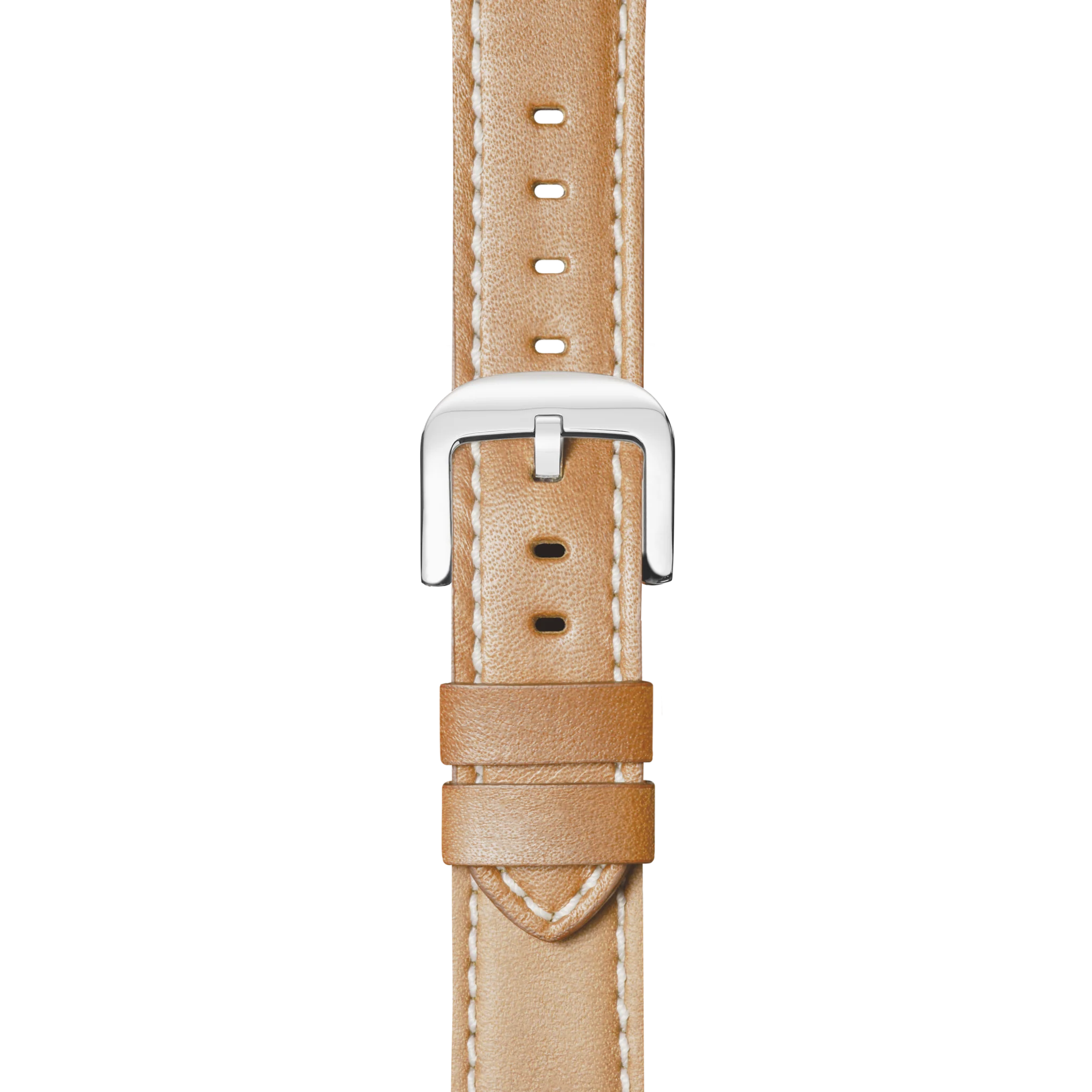 20mm Natural Leather Watch Strap - Natural