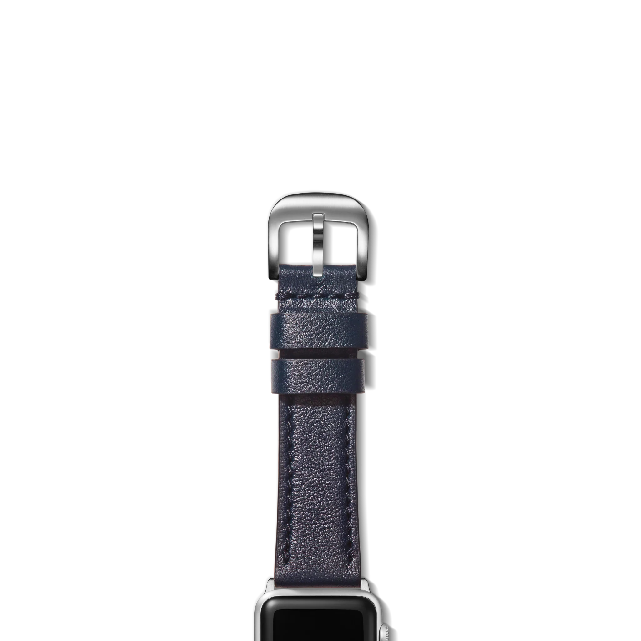 20mm Navy Leather Apple Watch Strap - Navy - Image 2