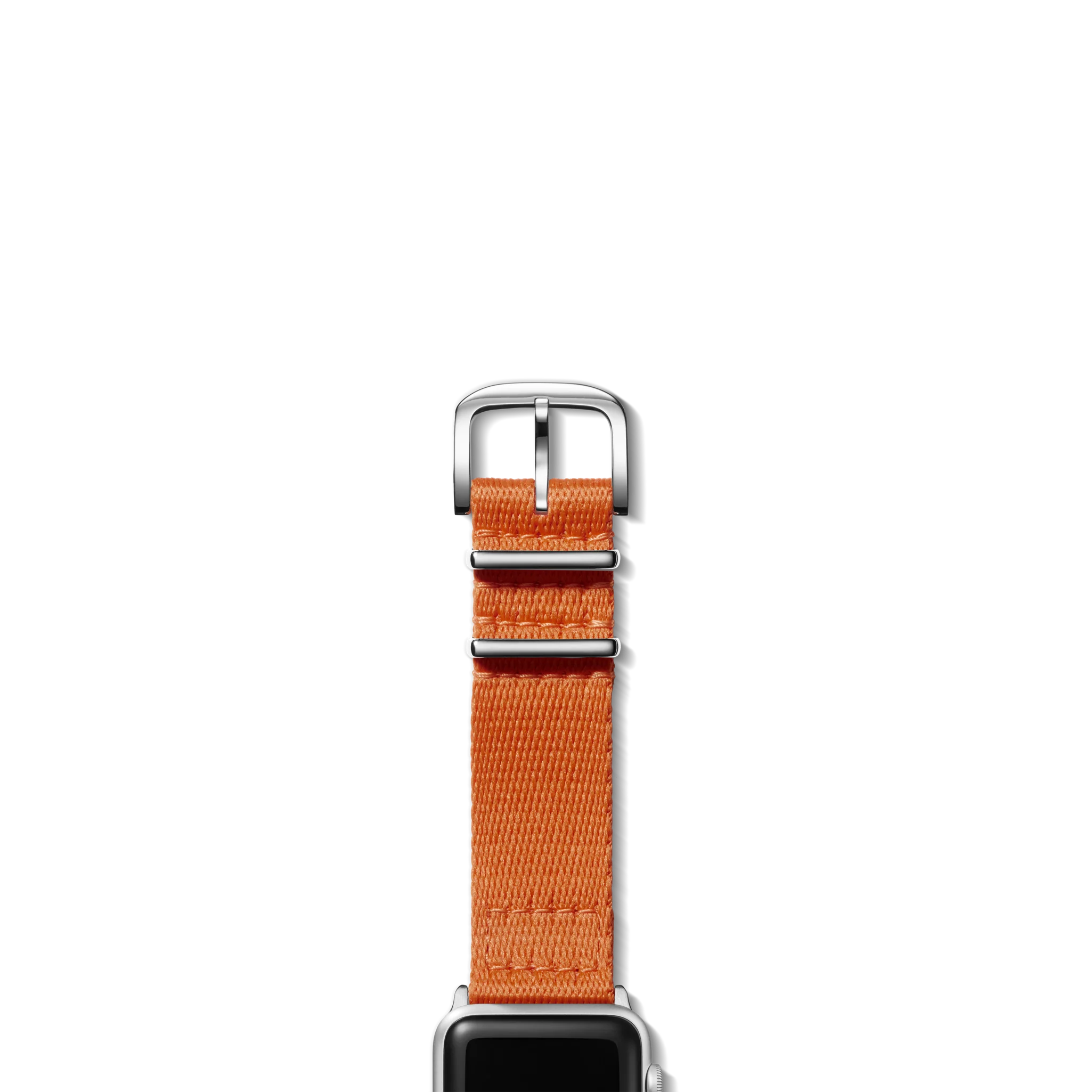 20mm Orange Split Nylon Apple Watch Strap - Orange - Image 4