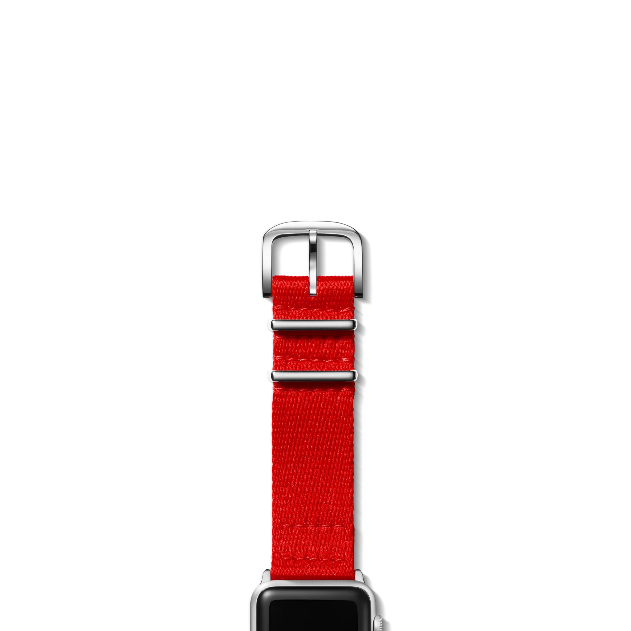 20mm Red Split Nylon Apple Watch Strap - Red - Image 4