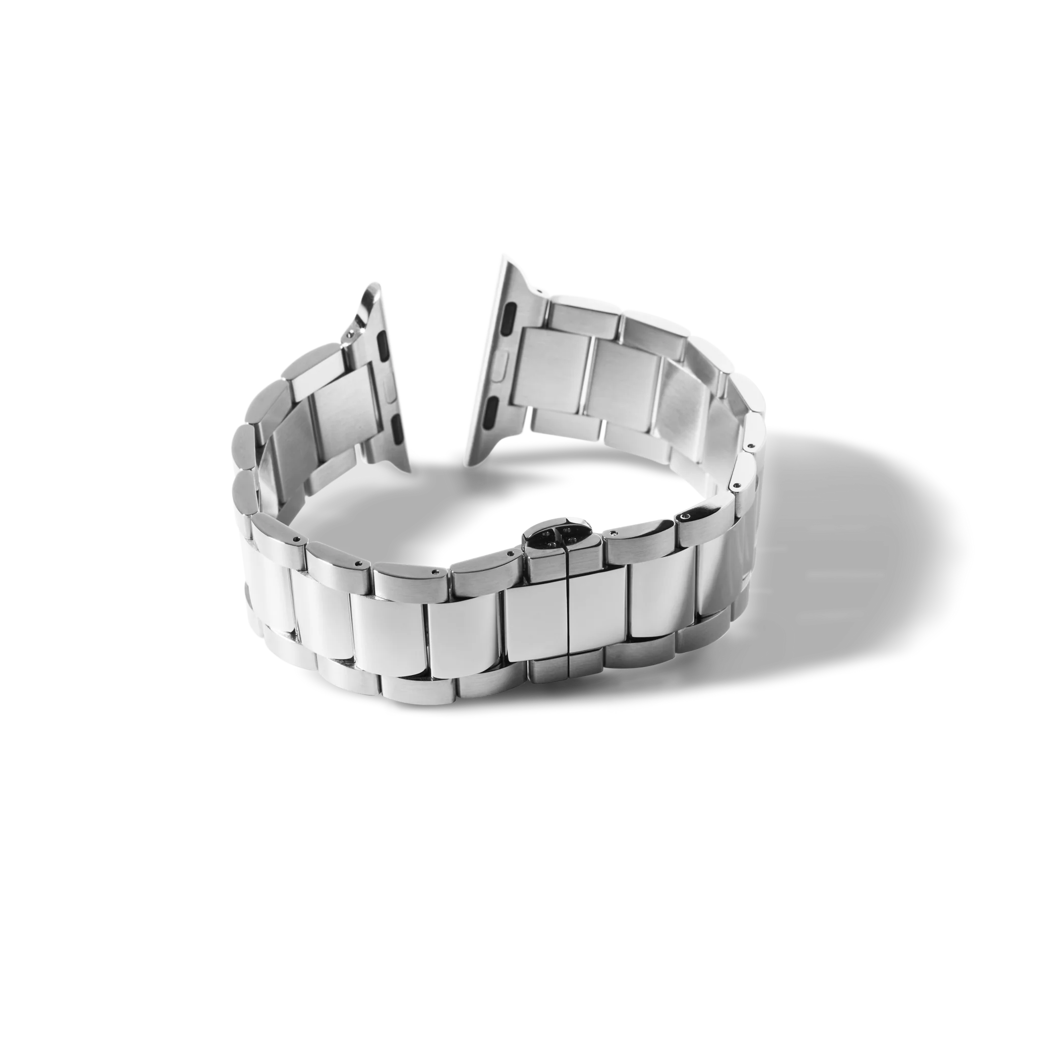 20mm Stainless Steel 3-Link Apple Watch Bracelet - Stainless Steel - Image 2