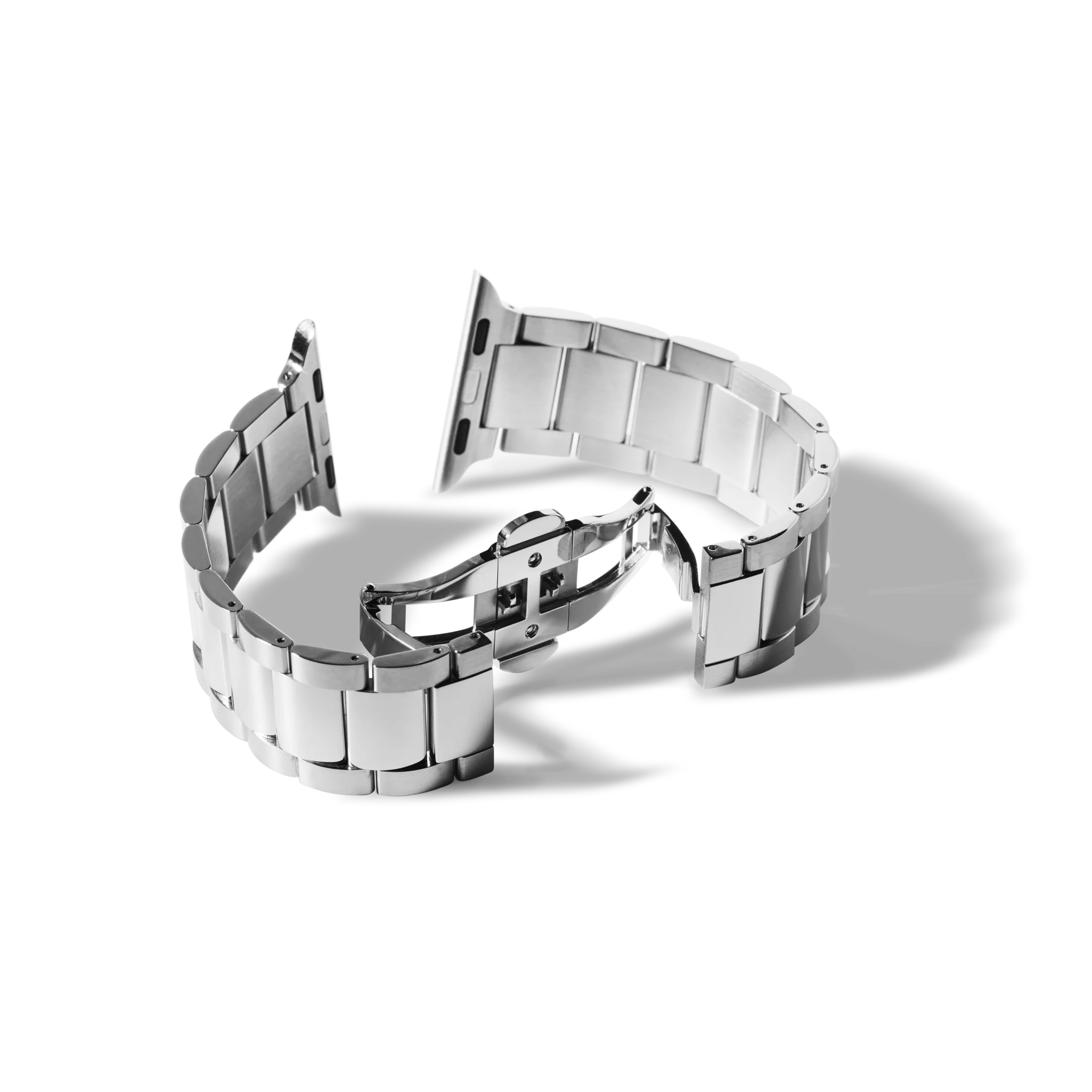 20mm Stainless Steel 3-Link Apple Watch Bracelet - Stainless Steel - Image 4