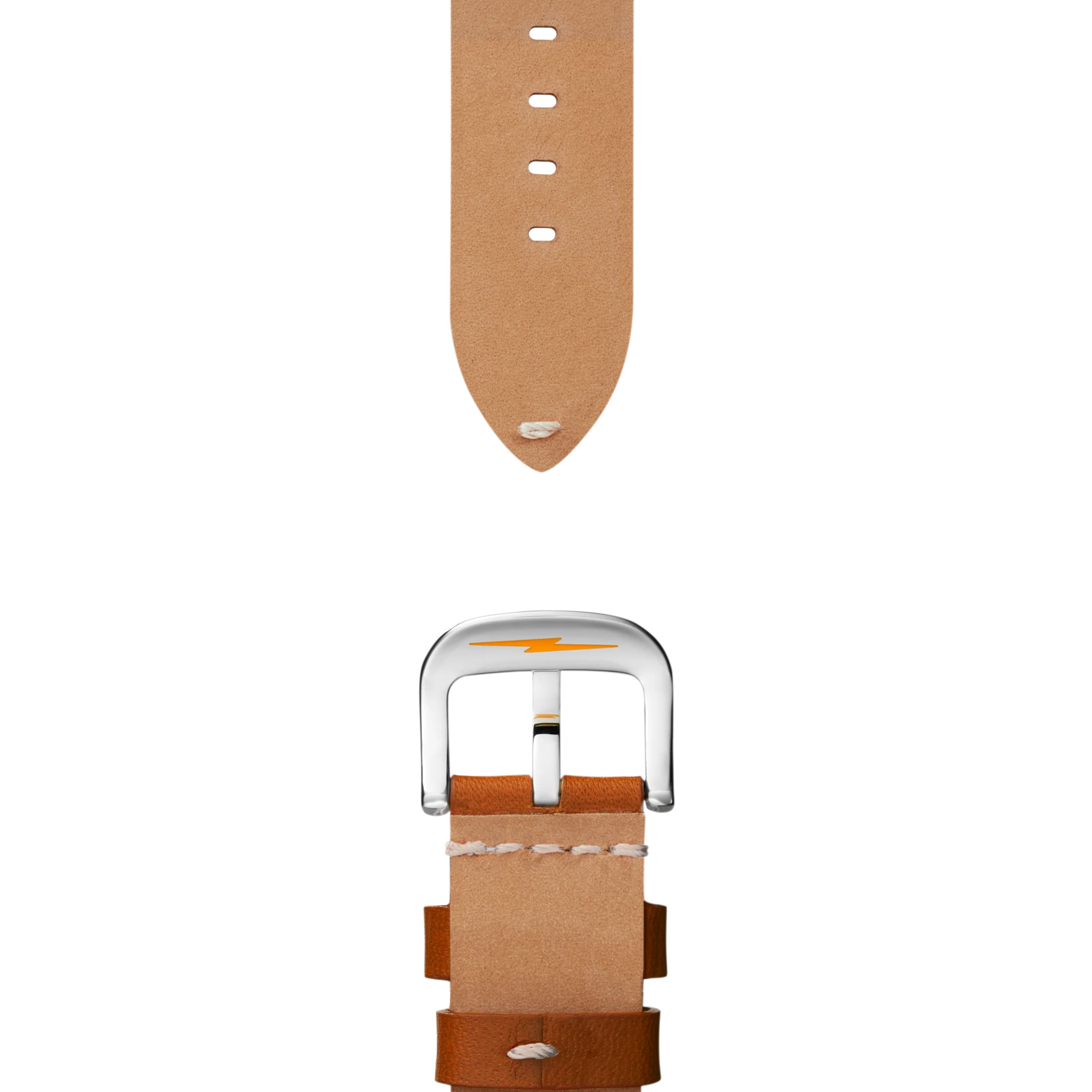 20mm Tan Leather Watch Strap - Tan - Image 2