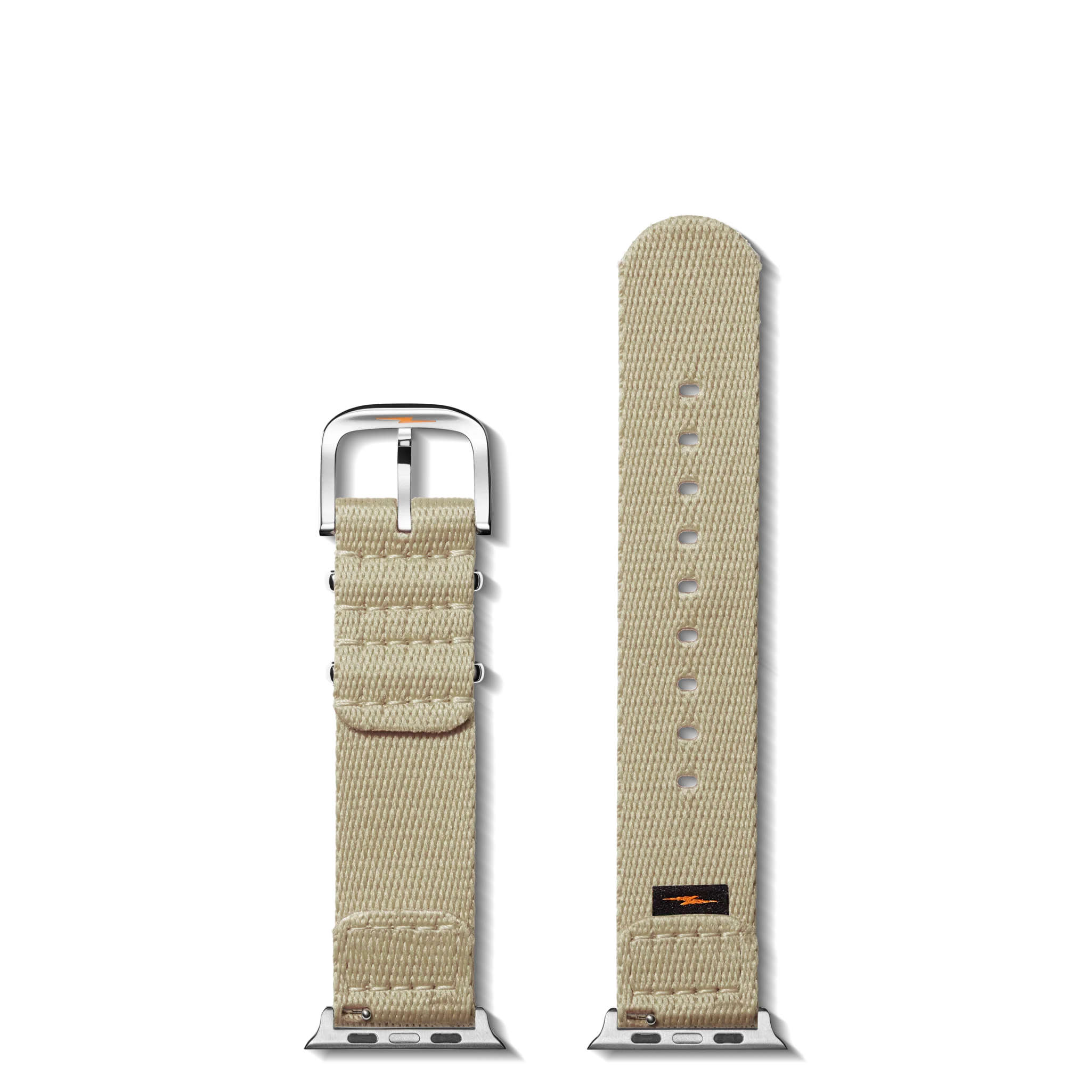 20mm Tan Split Nylon Apple Watch Strap - Tan - Image 2