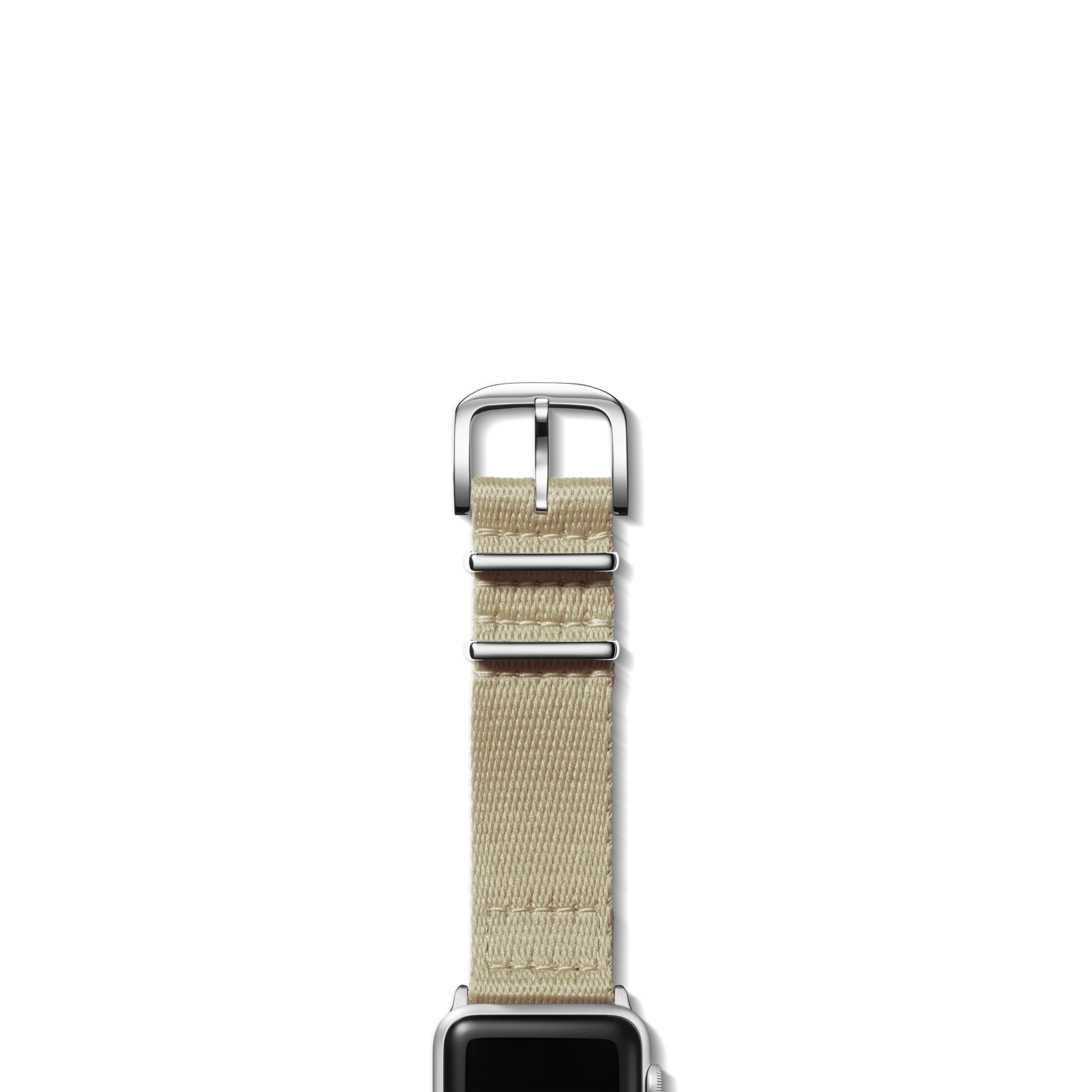 20mm Tan Split Nylon Apple Watch Strap - Tan - Image 4