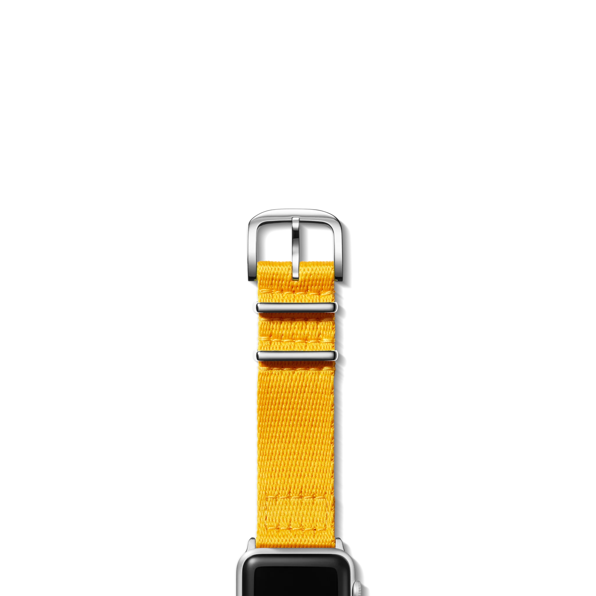 20mm Yellow Split Nylon Apple Watch Strap - Yellow - Image 4