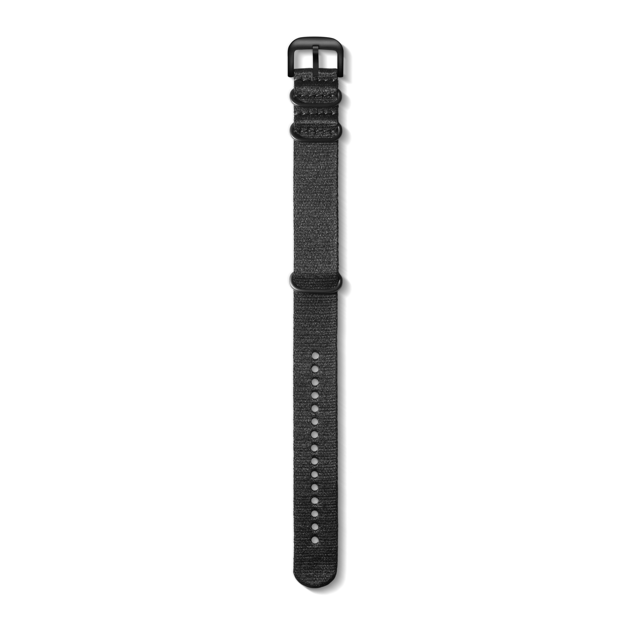 24mm Black G10 Nylon Watch Strap - Black - Image 3
