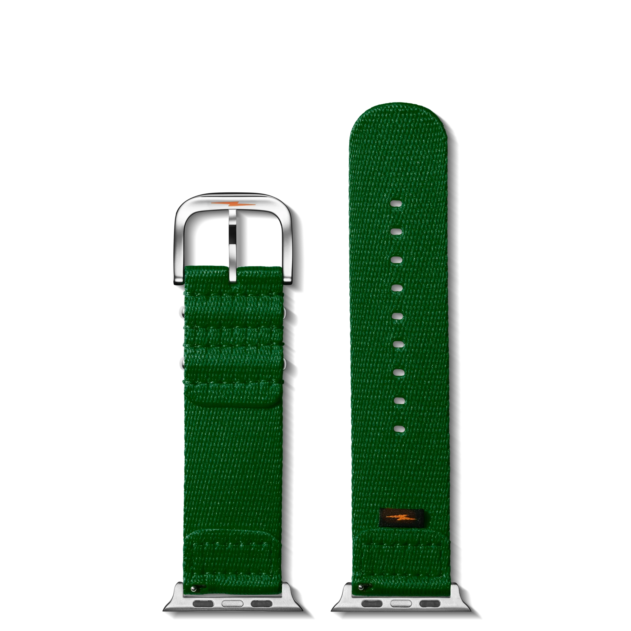 24mm Green Split Nylon Apple Watch Strap - Green - Image 3