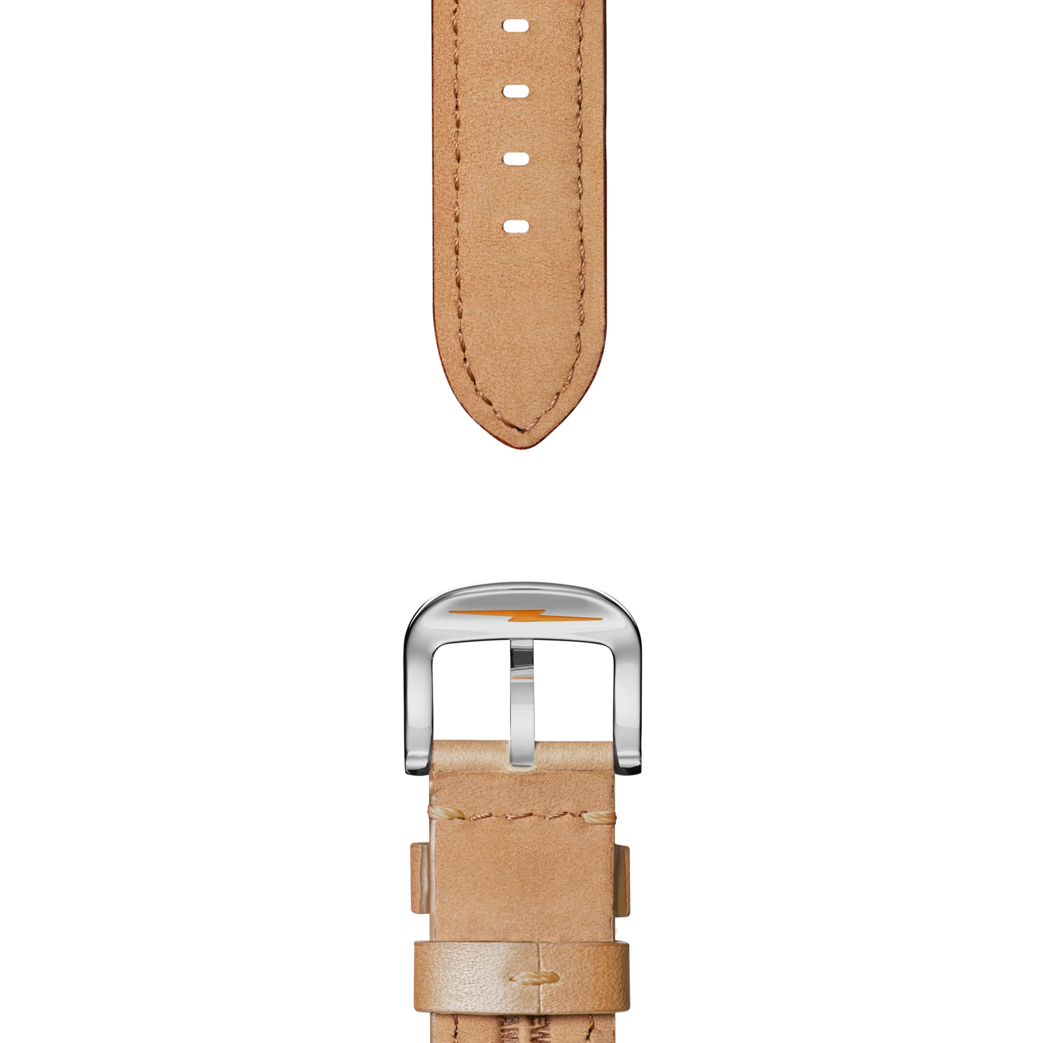 24mm Natural Leather Watch Strap - Natural - Image 2