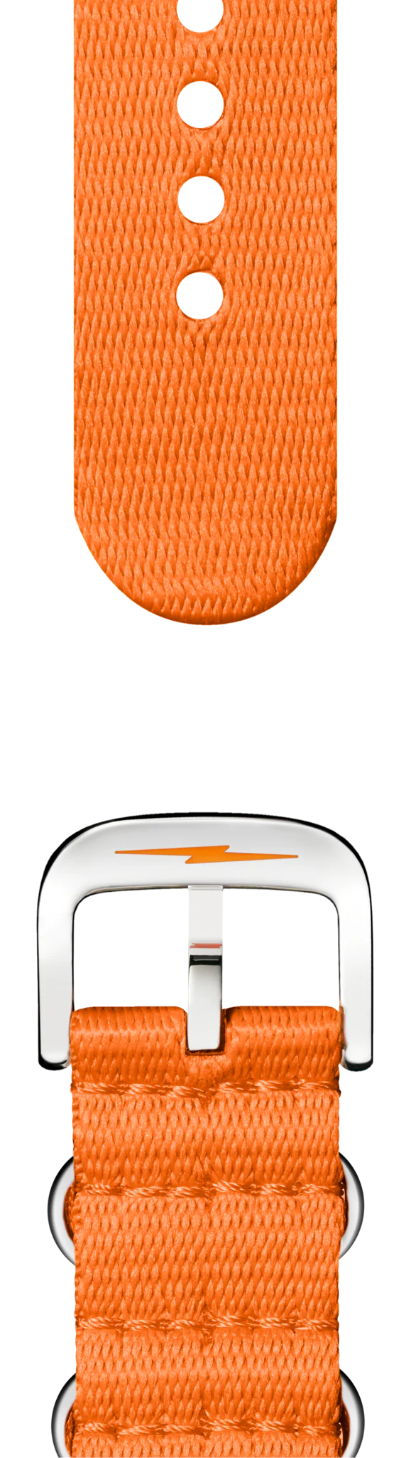 24mm Orange G10 Nylon Watch Strap - Orange - Image 2