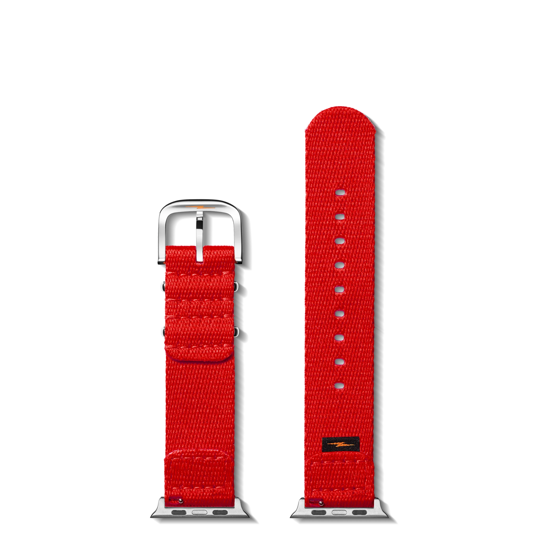 24mm Red Split Nylon Apple Watch Strap - Red - Image 5