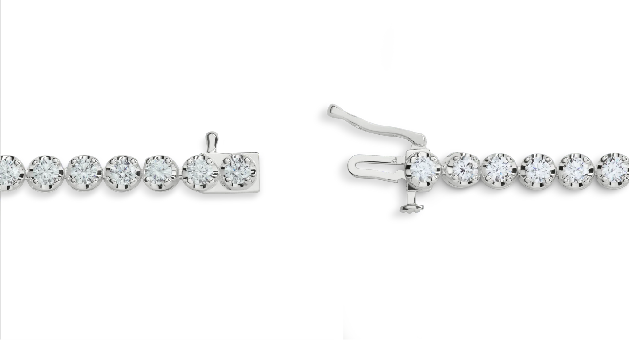 4 Carat 7" Diamond Tennis Bracelet - White Gold - Image 4
