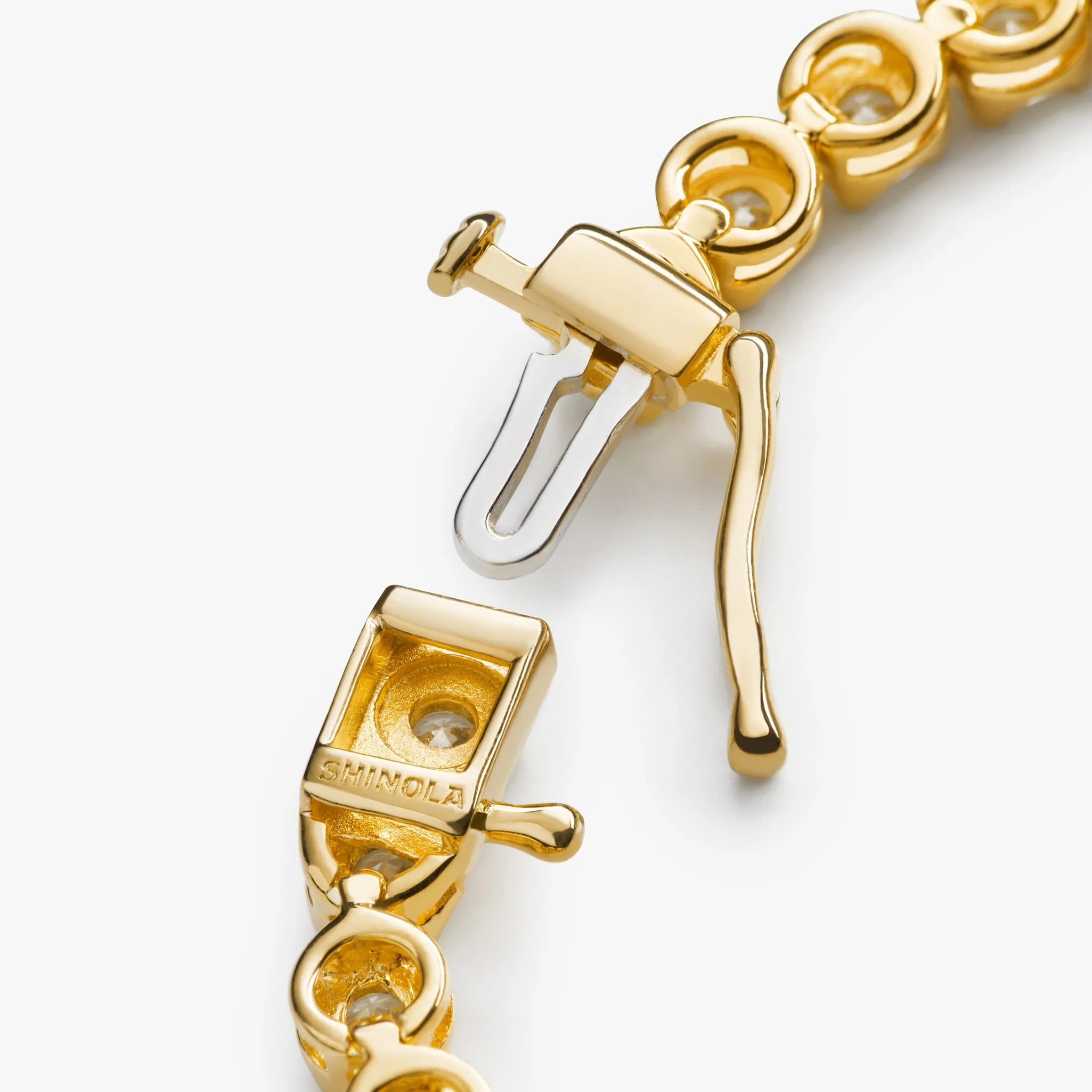 4 Carat 7" Diamond Tennis Bracelet - Yellow Gold - Image 5