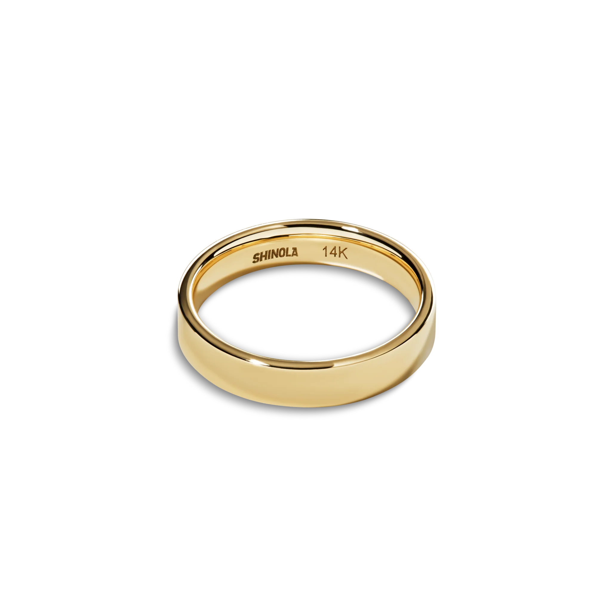 4mm Round Yellow Gold Band - Image 3