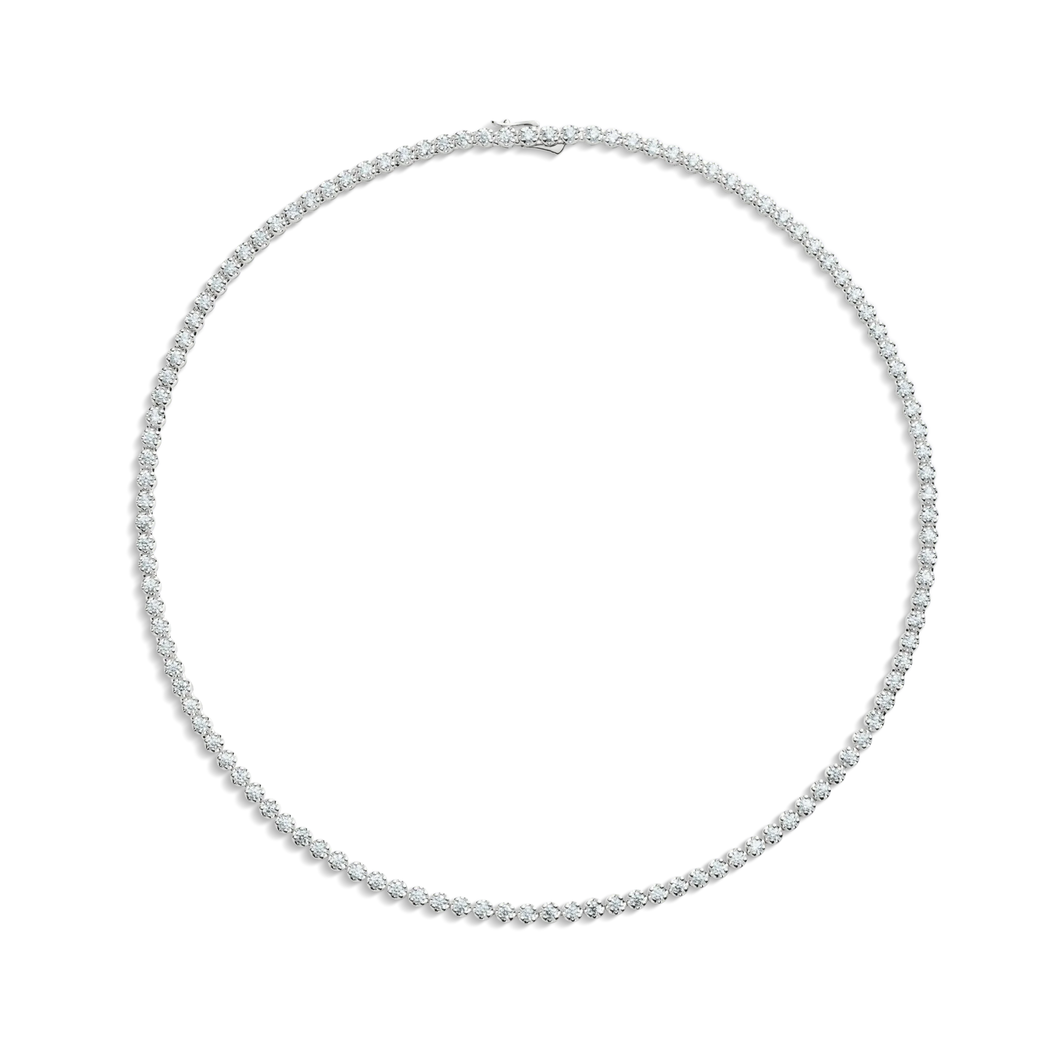 7 Carat Diamond Tennis Necklace - White Gold - Image 2