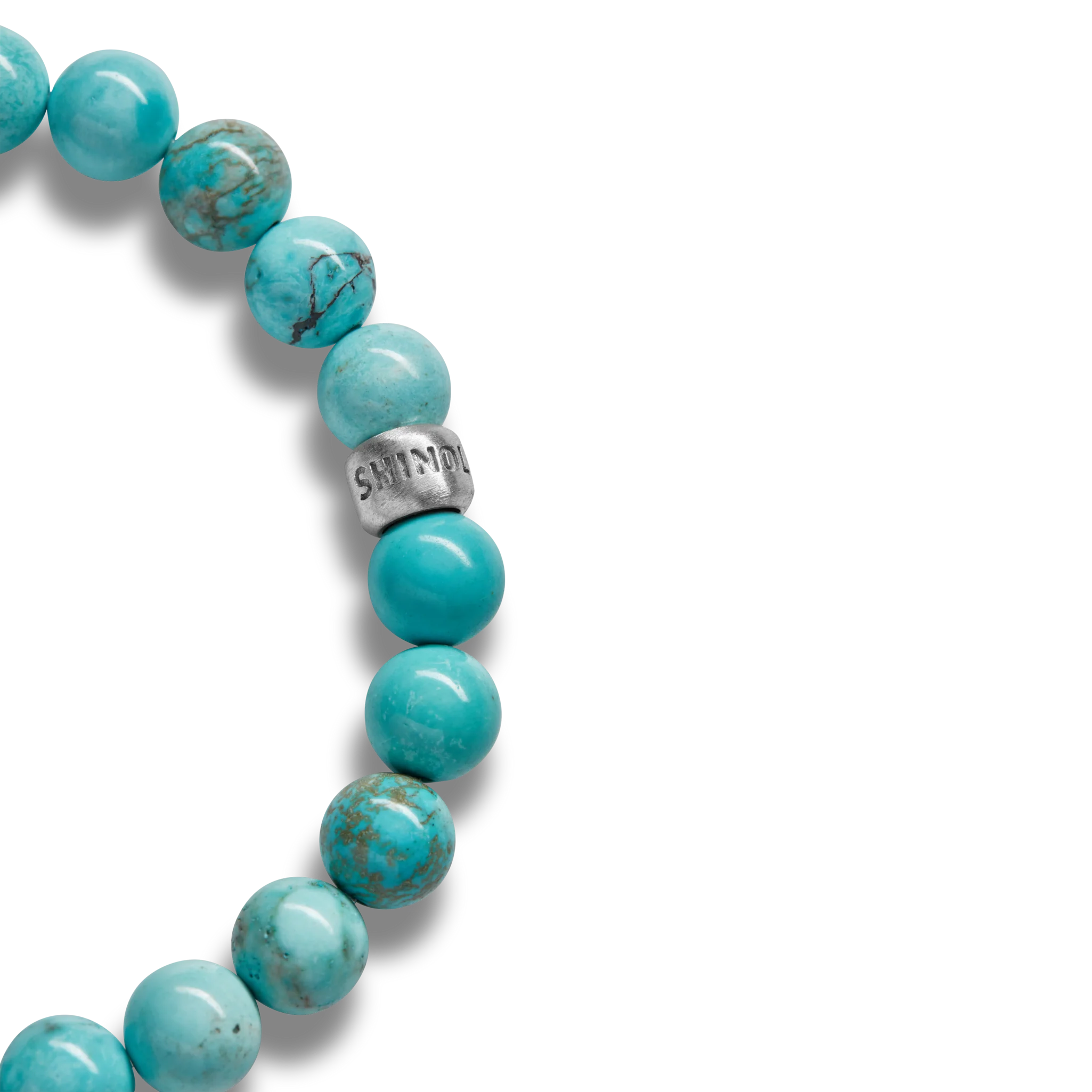 8mm Beaded Bracelet Turquoise - Image 2