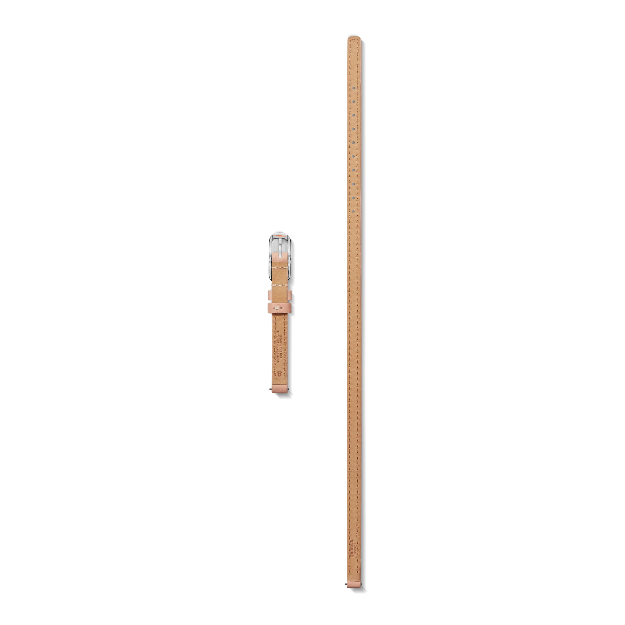8mm Blush Double Wrap Leather Watch Strap - Blush - Image 3