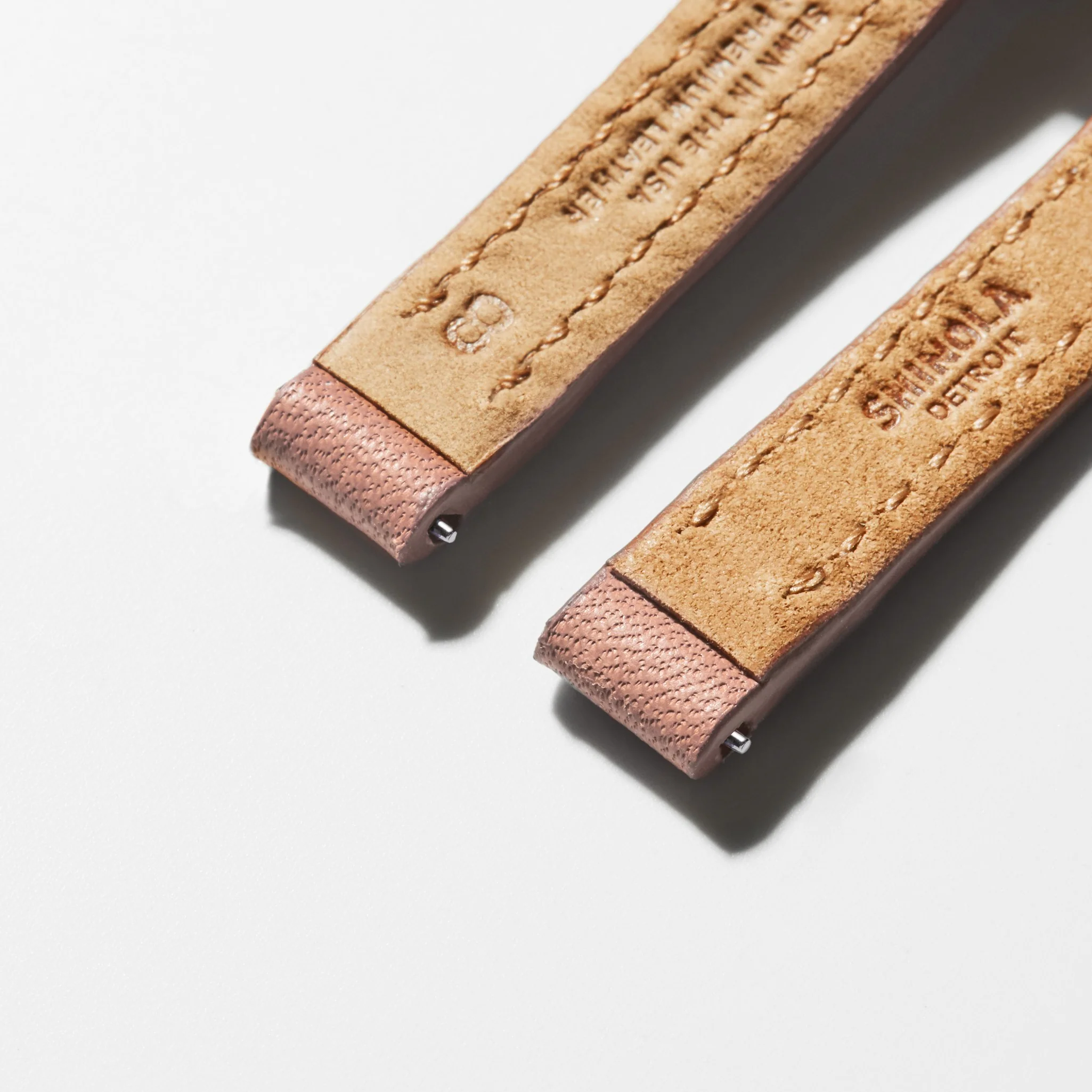 8mm Blush Double Wrap Leather Watch Strap - Blush - Image 4