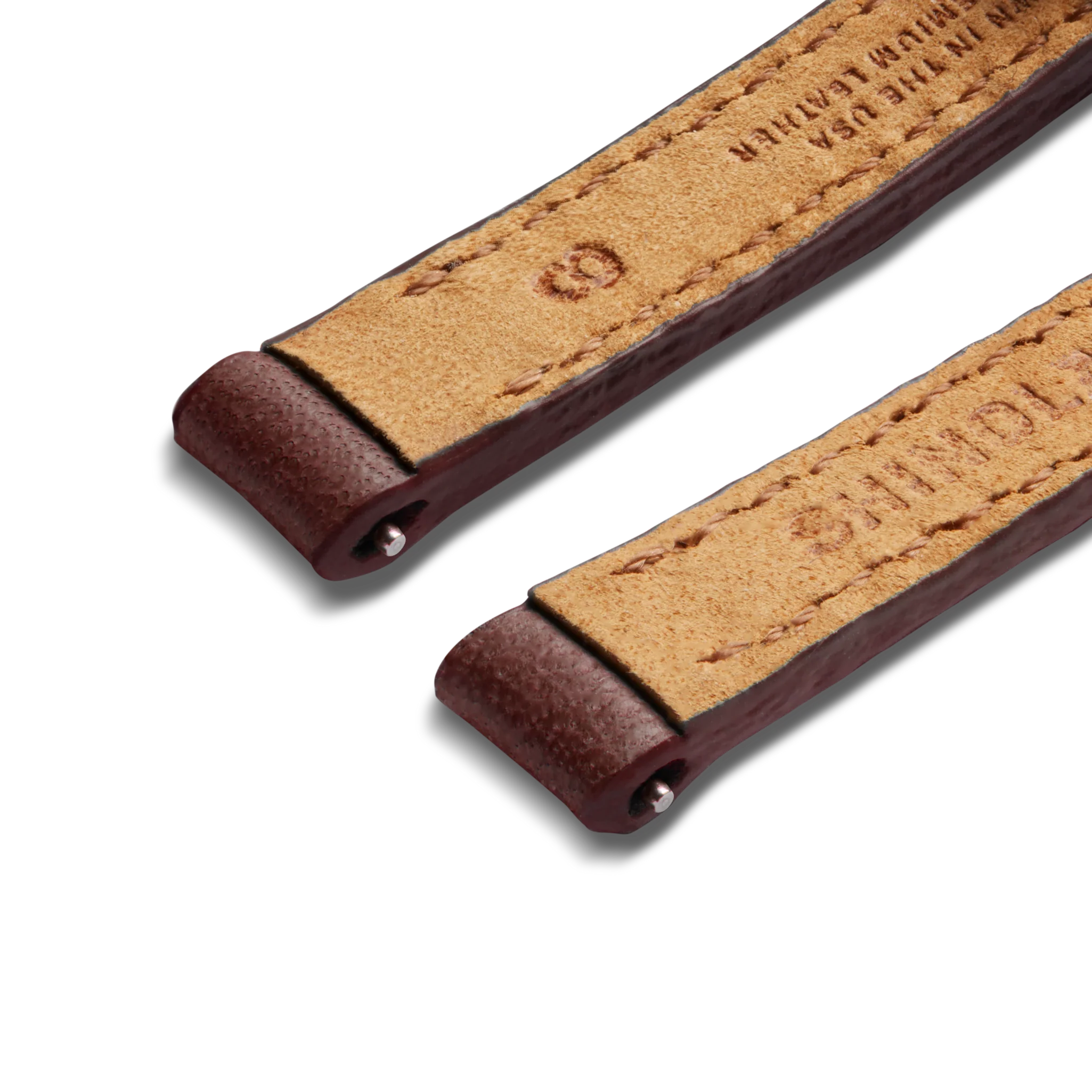 8mm Merlot Leather Watch Strap - Merlot - Image 3