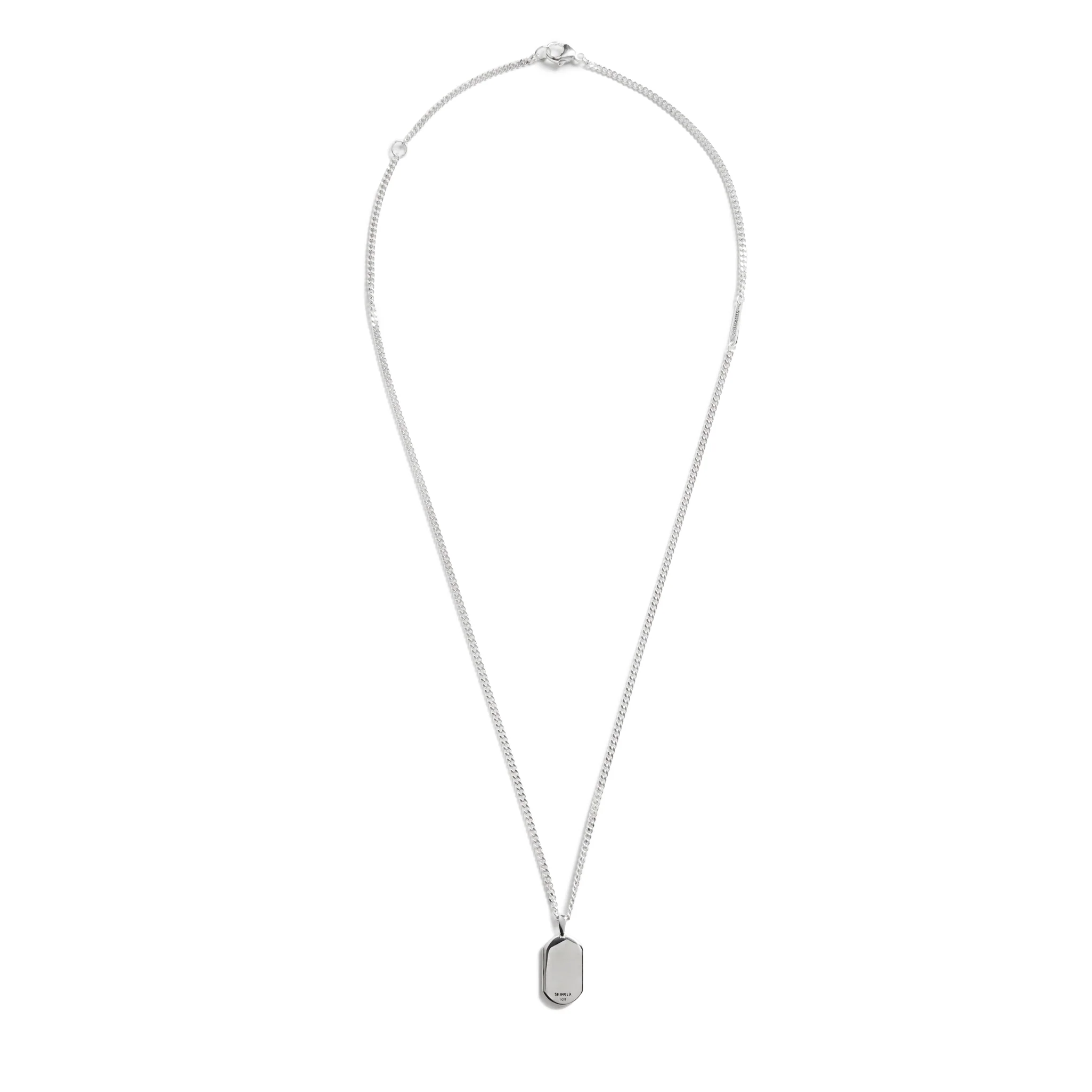 Black Diamond Pave Tag Necklace - Image 3