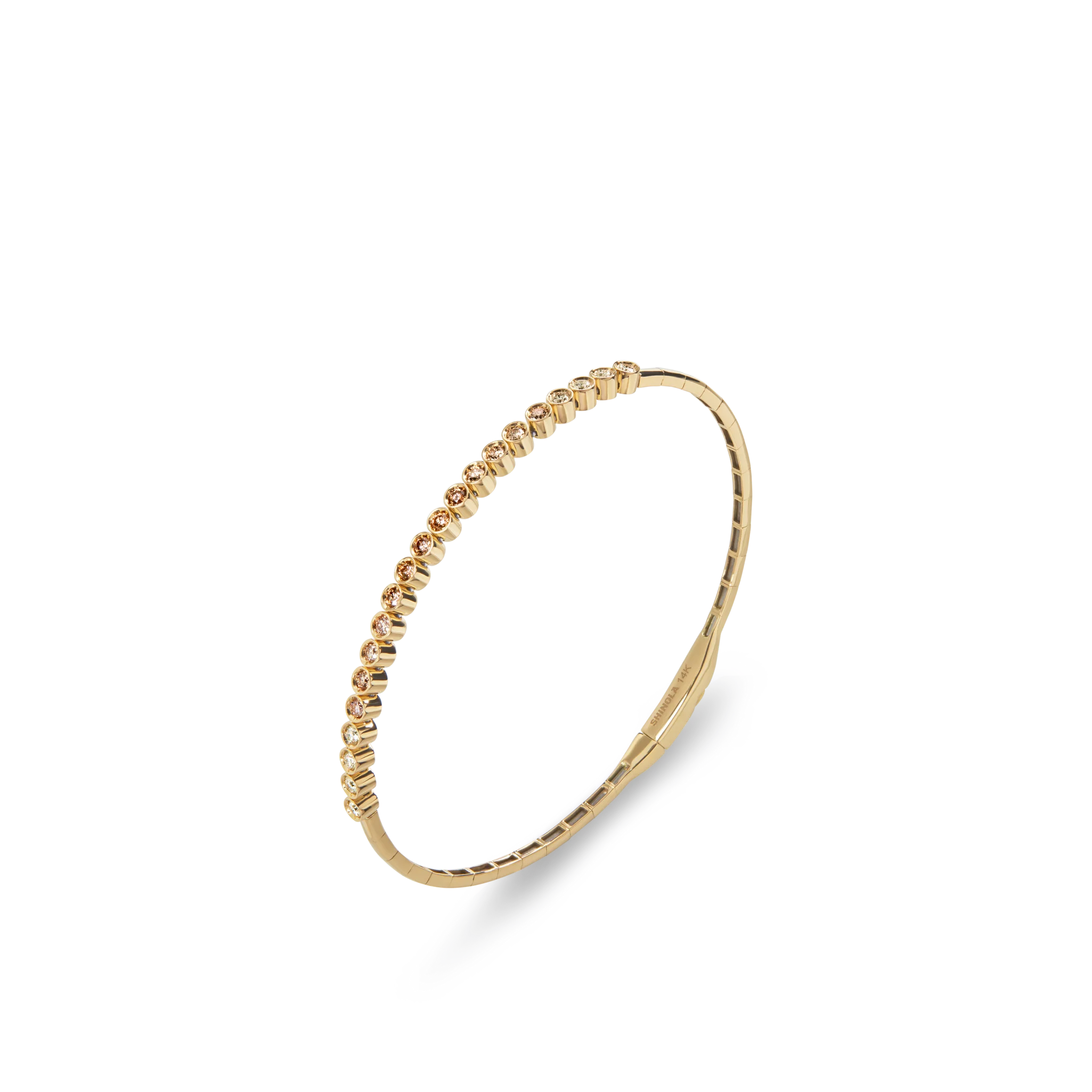0.75 Carat Desert Diamond Tennis Bangle Bracelet - Image 3