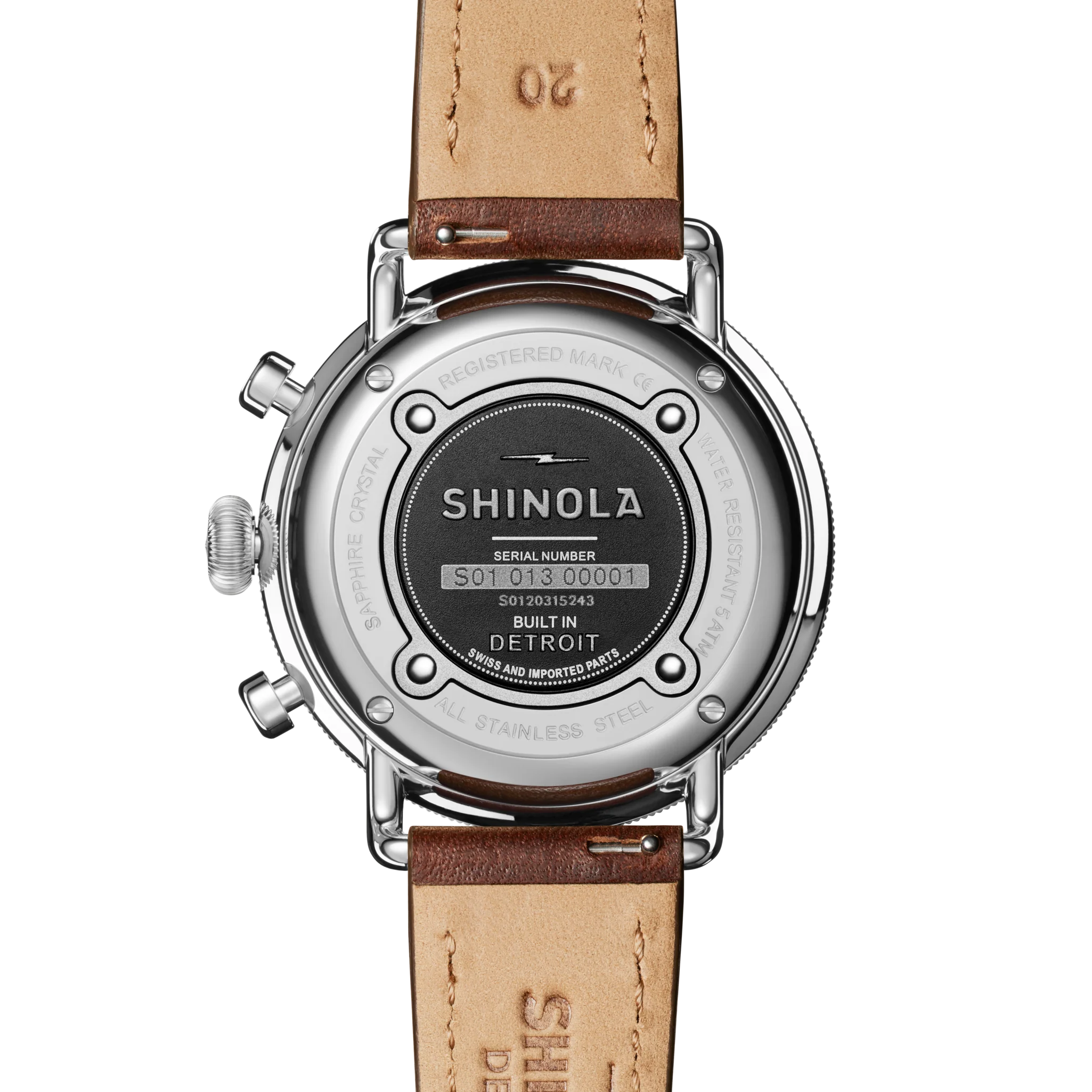 Canfield Chronograph Watch - Cattail Leather Strap - Image 3