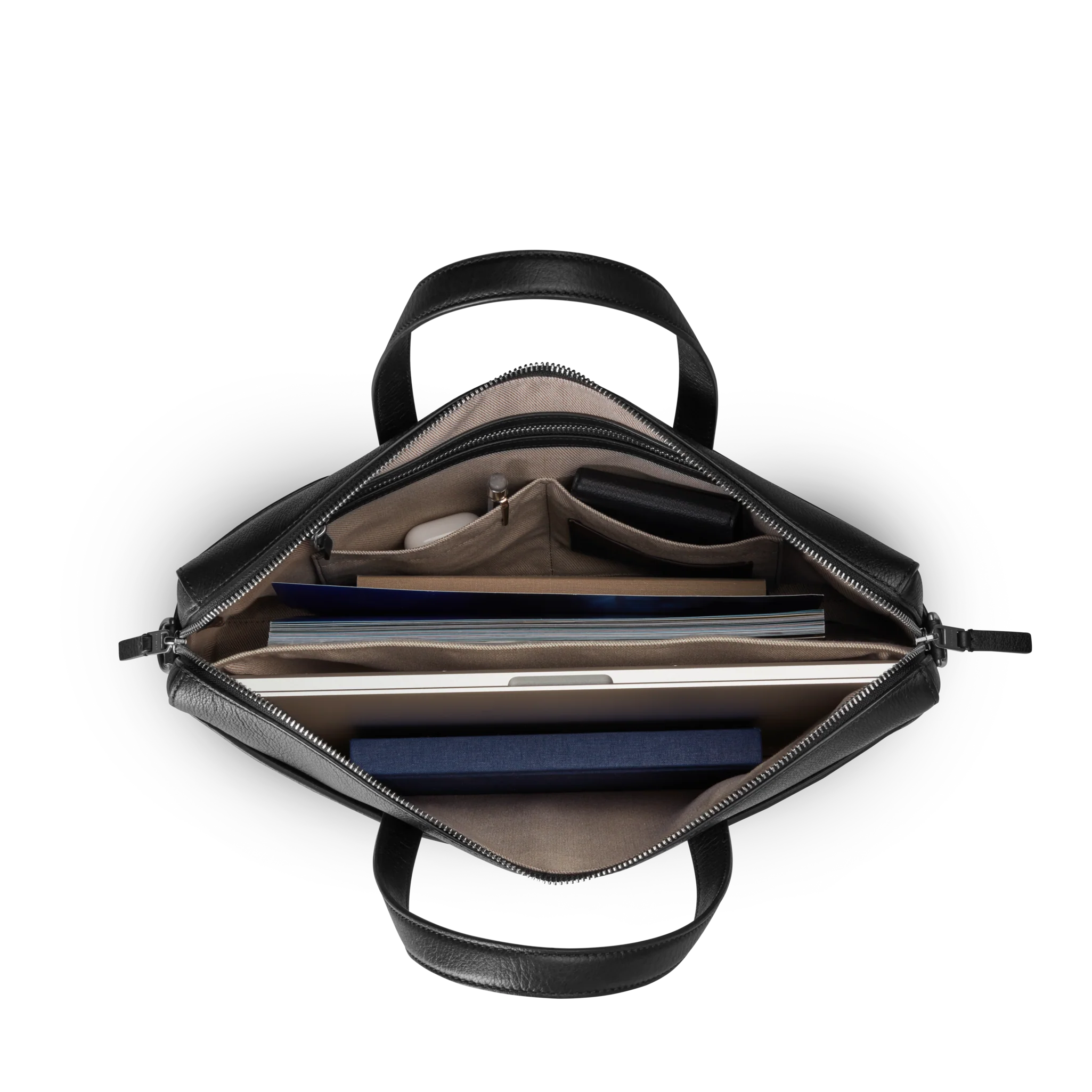 Canfield Briefcase - Black Pebbled Leather - Image 4