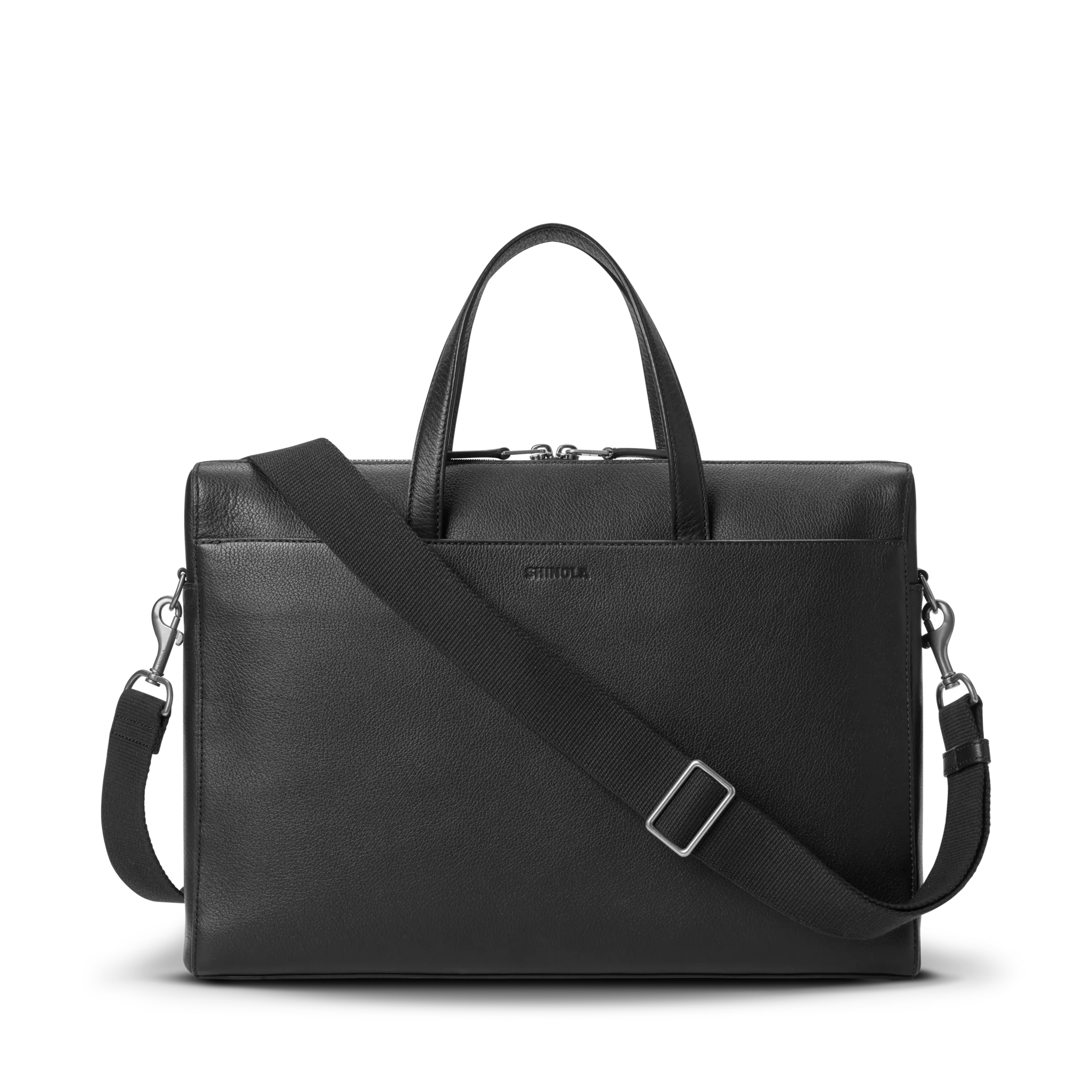 Canfield Briefcase - Black Pebbled Leather - Image 6