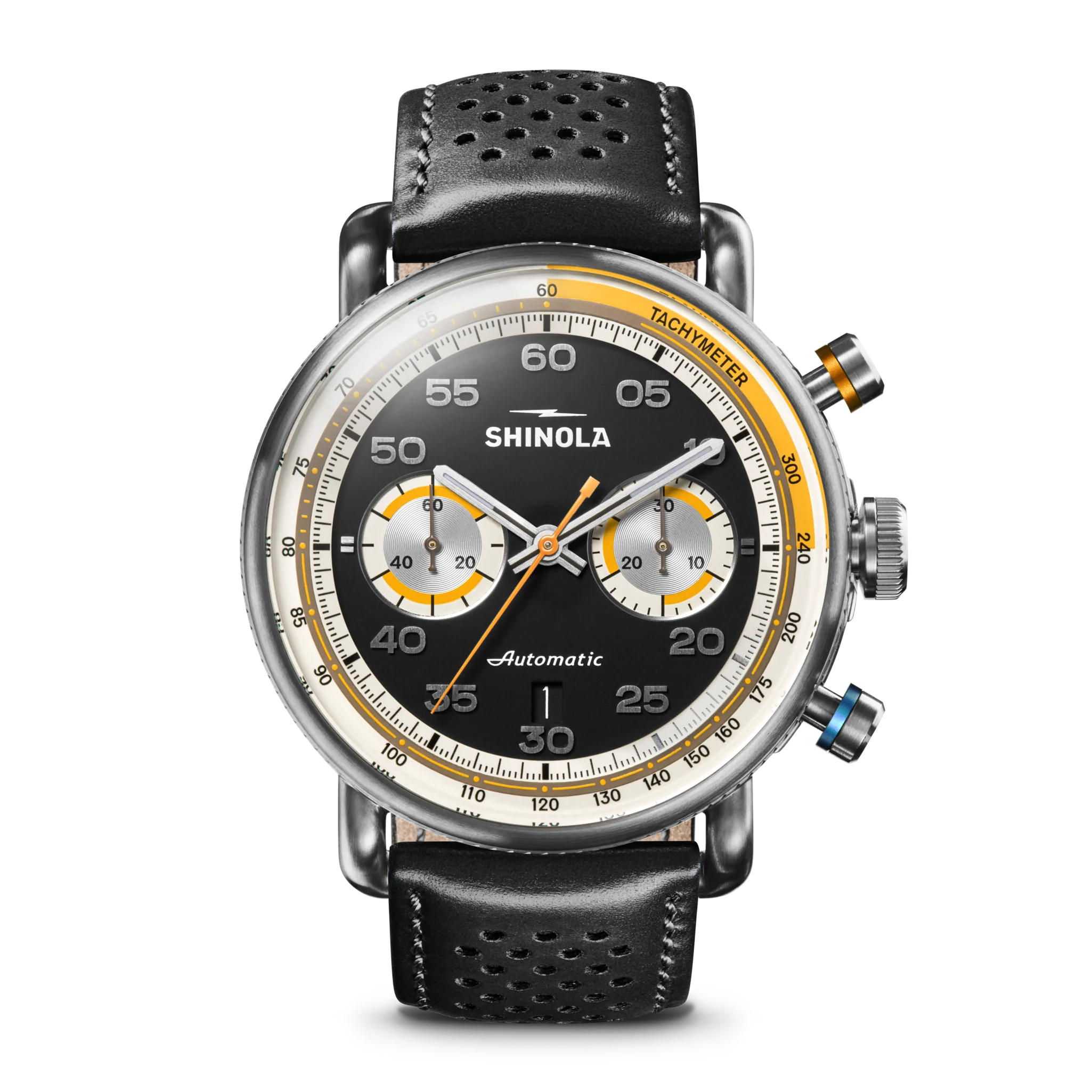 Canfield Speedway Open Road Automatic Chronograph Watch - Black